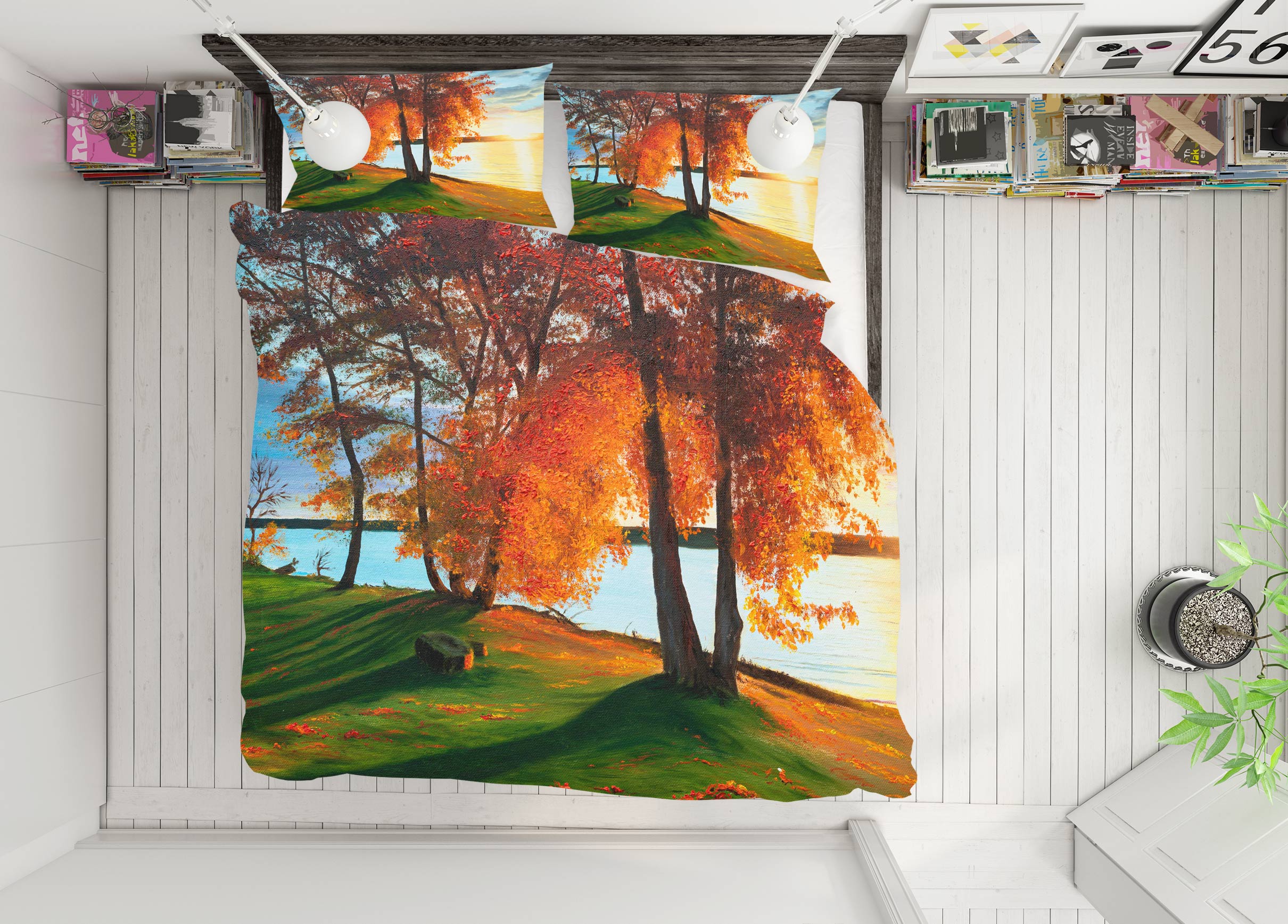 3D Lawn Trees 1745 Marina Zotova Bedding Bed Pillowcases Quilt