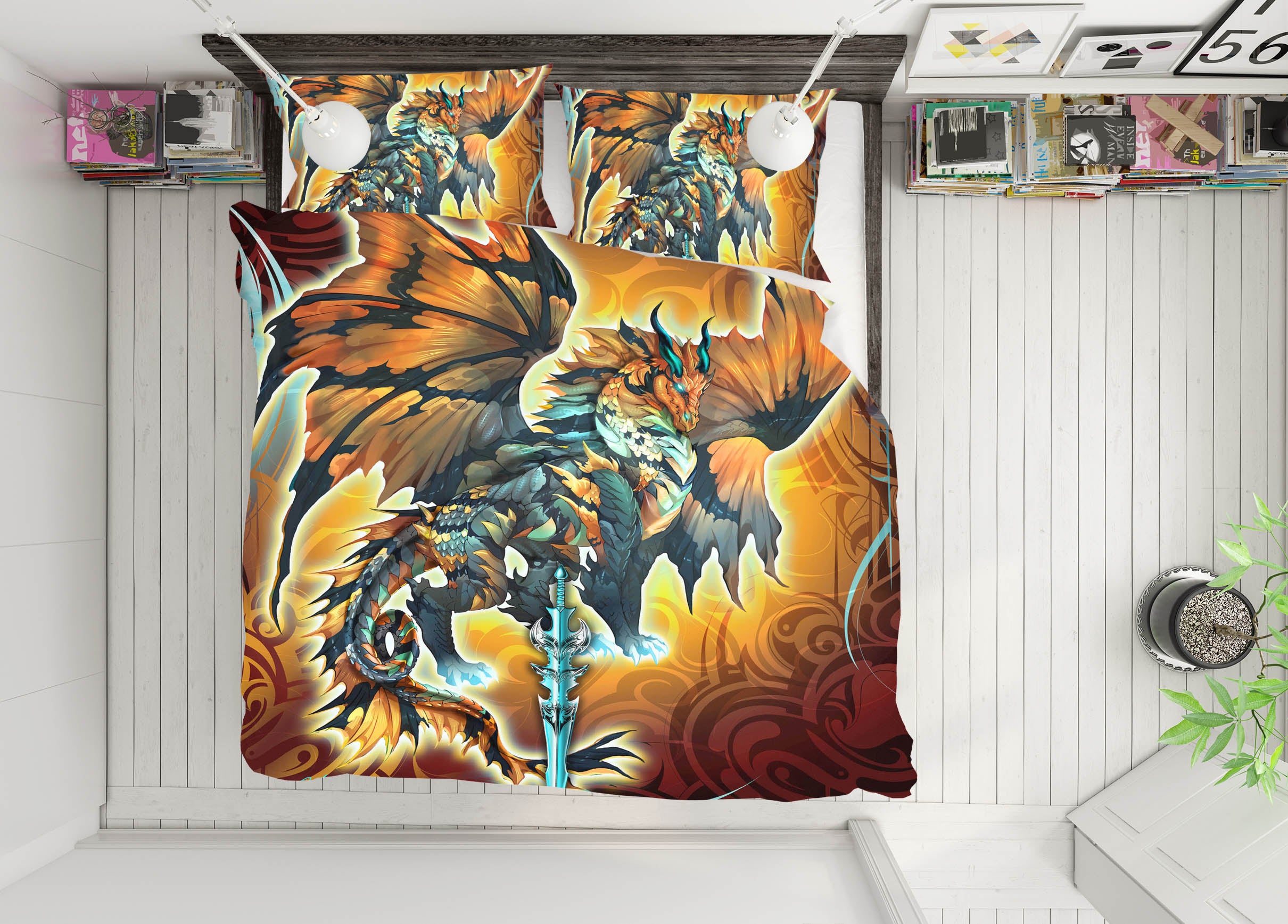 3D Dragon Wings 8320 Ruth Thompson Bedding Bed Pillowcases Quilt Cover Duvet Cover