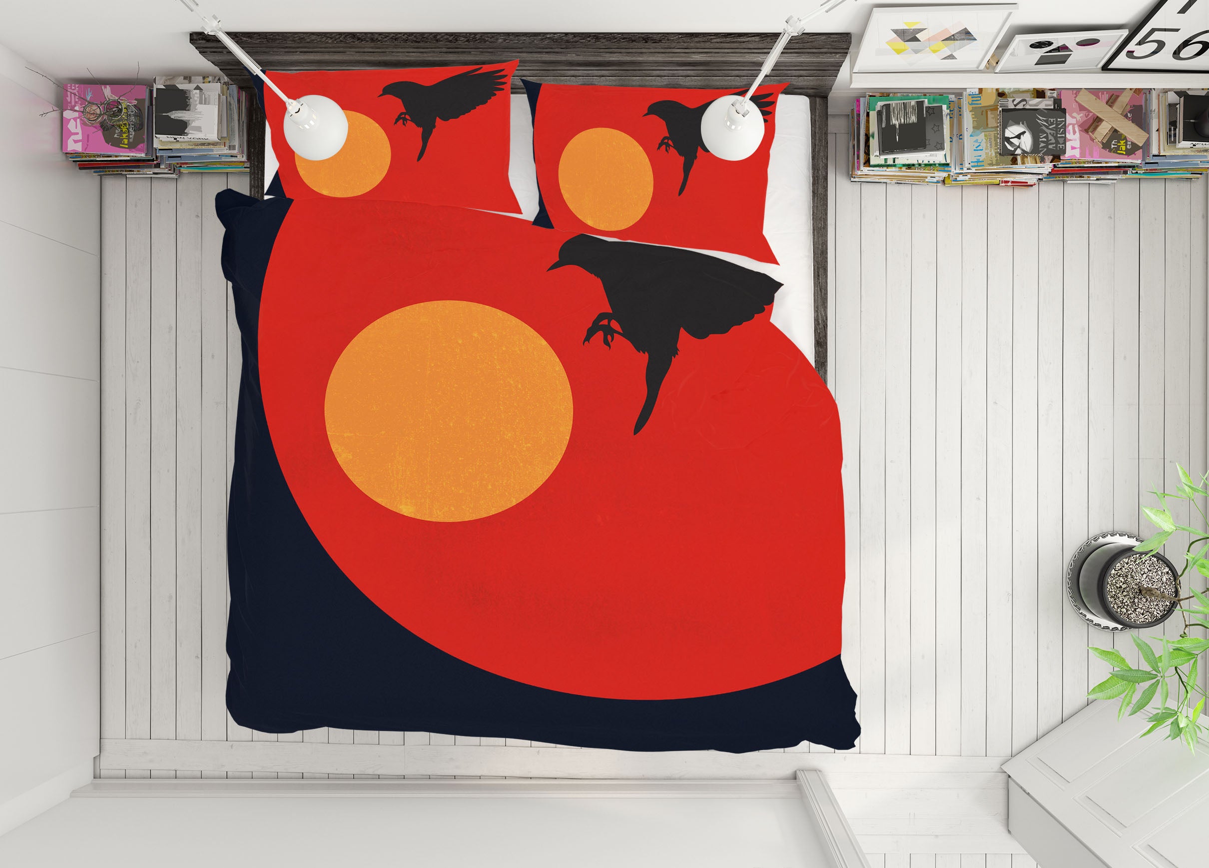 3D Magpie Pattern 229 Boris Draschoff Bedding Bed Pillowcases Quilt