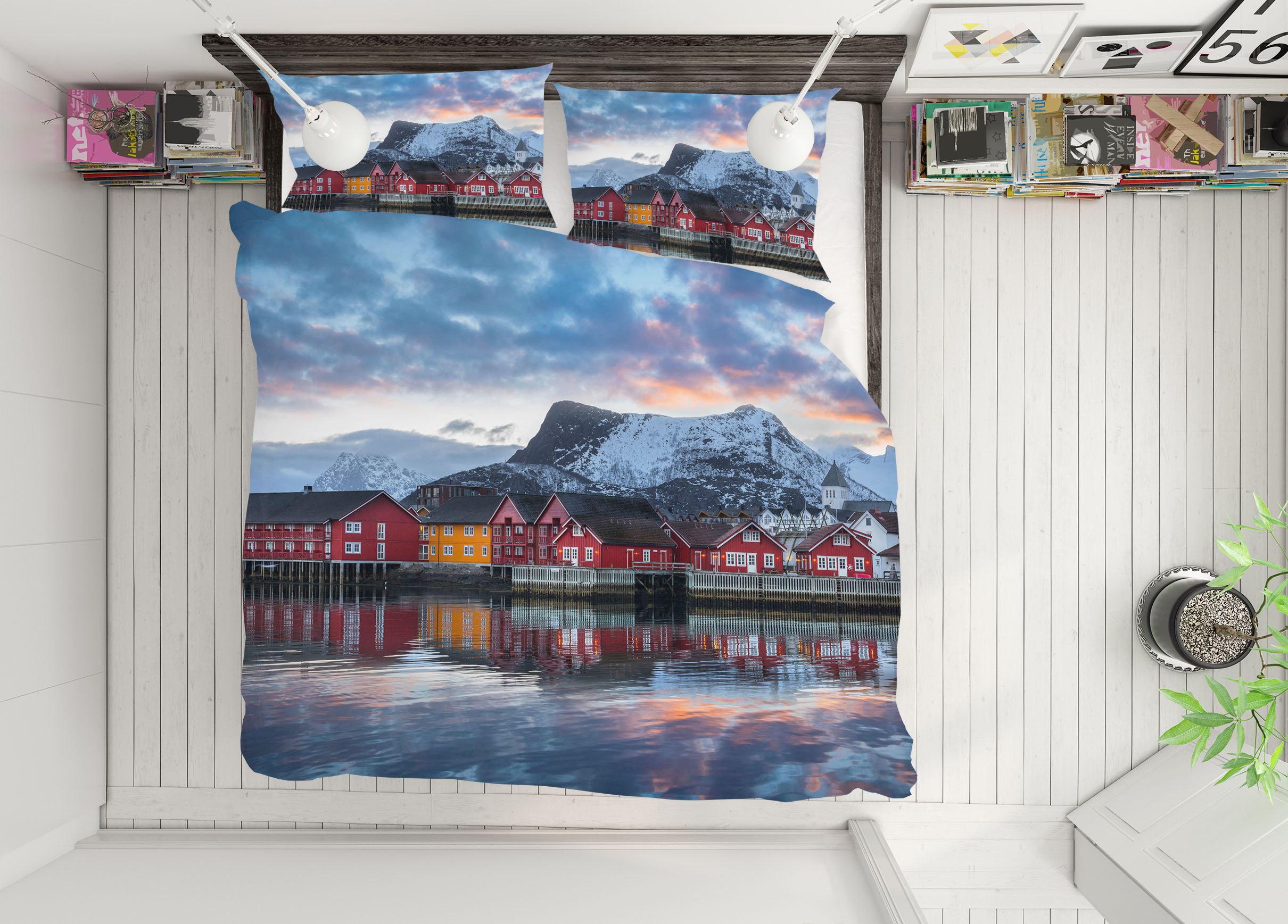 3D Mountain Hut 095 Marco Carmassi Bedding Bed Pillowcases Quilt