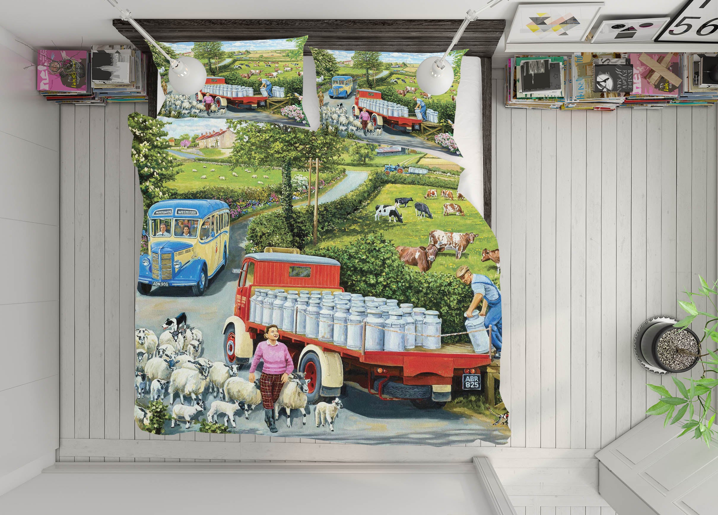 3D The Country Bus 2059 Trevor Mitchell bedding Bed Pillowcases Quilt