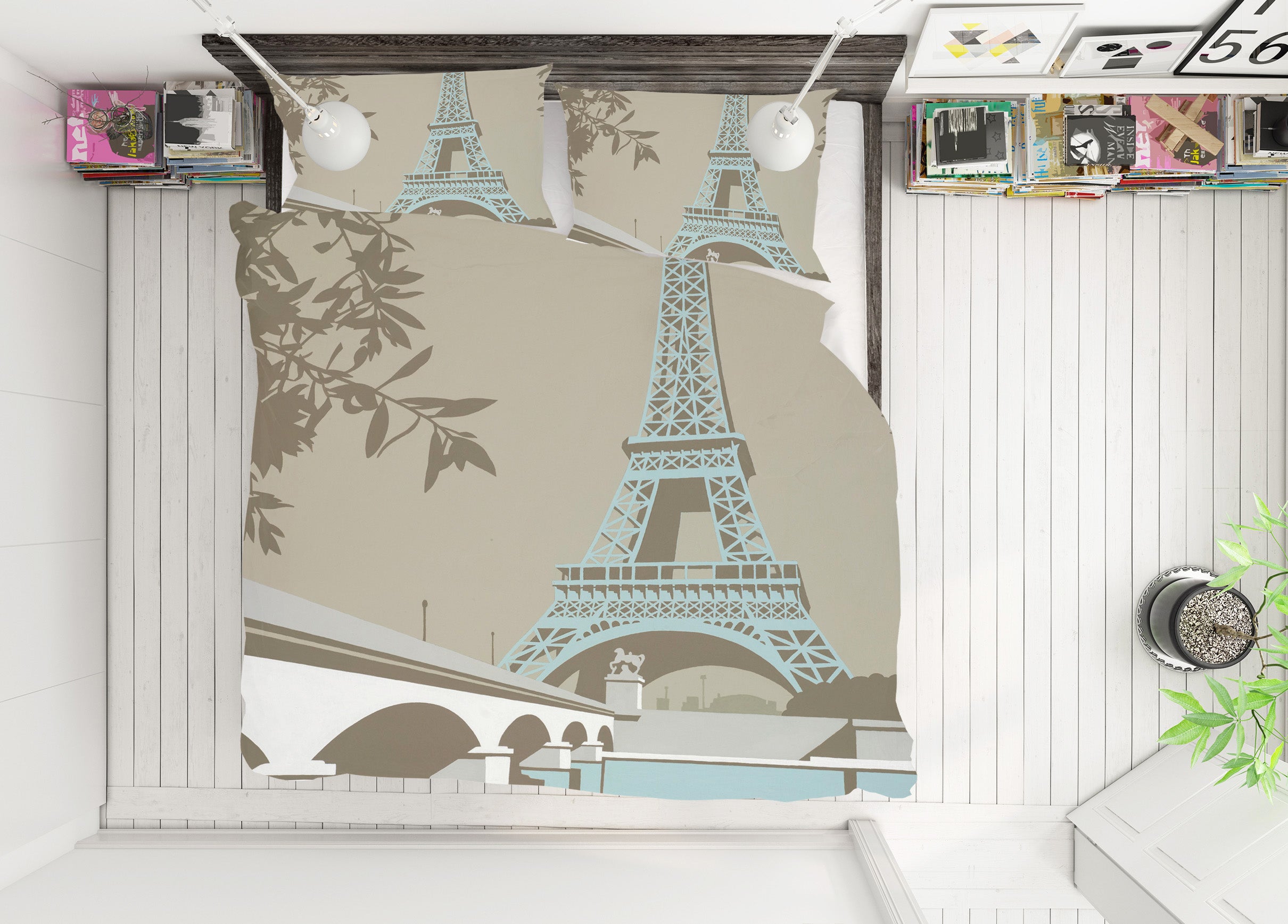 3D Paris 2036 Steve Read Bedding Bed Pillowcases Quilt