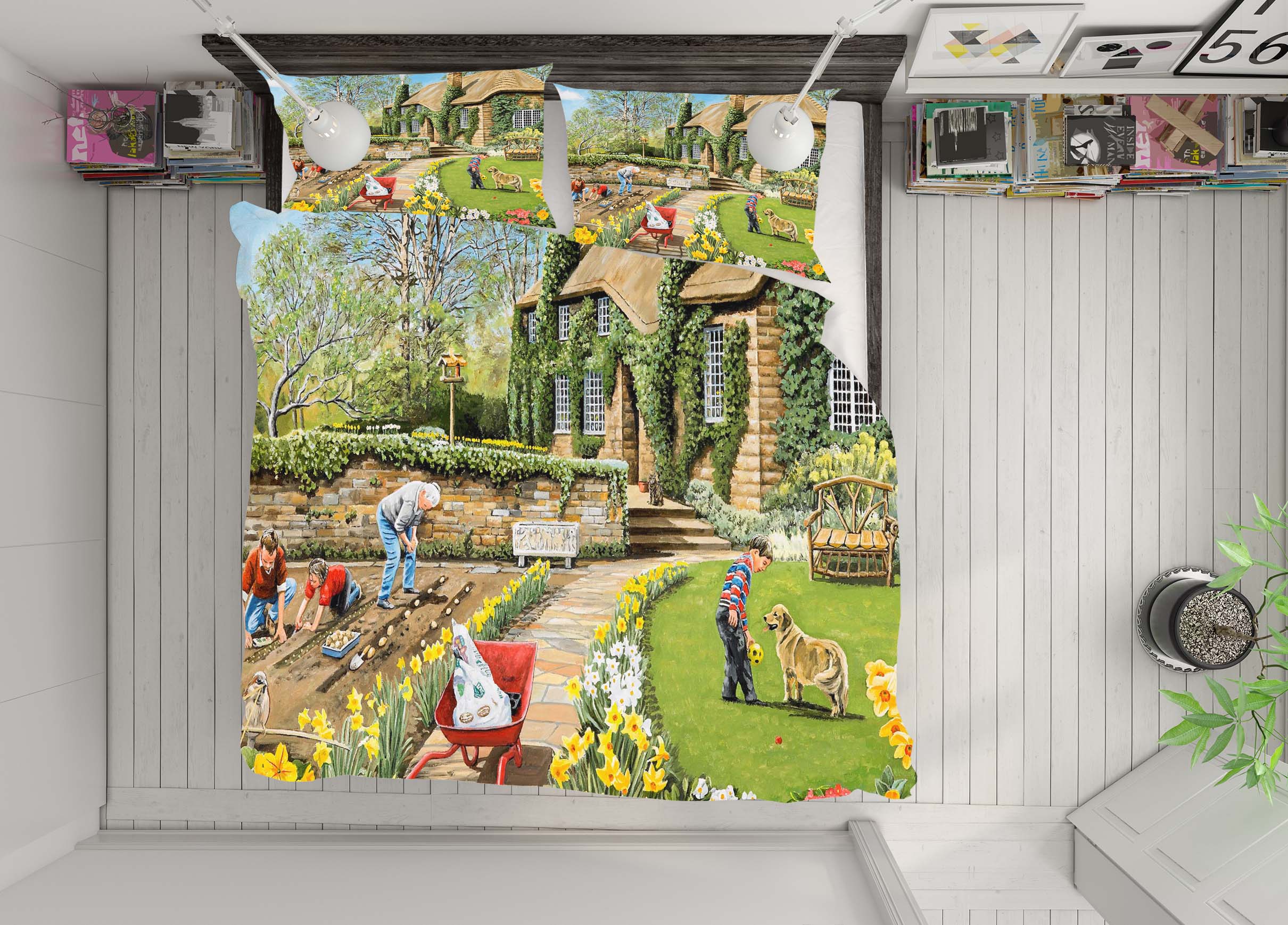 3D Spring Gardening 2051 Trevor Mitchell bedding Bed Pillowcases Quilt