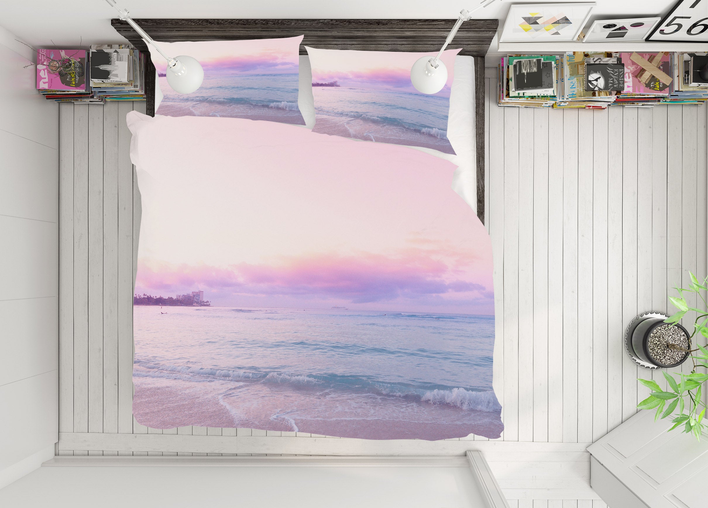 3D Pink Sky 2013 Noirblanc777 Bedding Bed Pillowcases Quilt