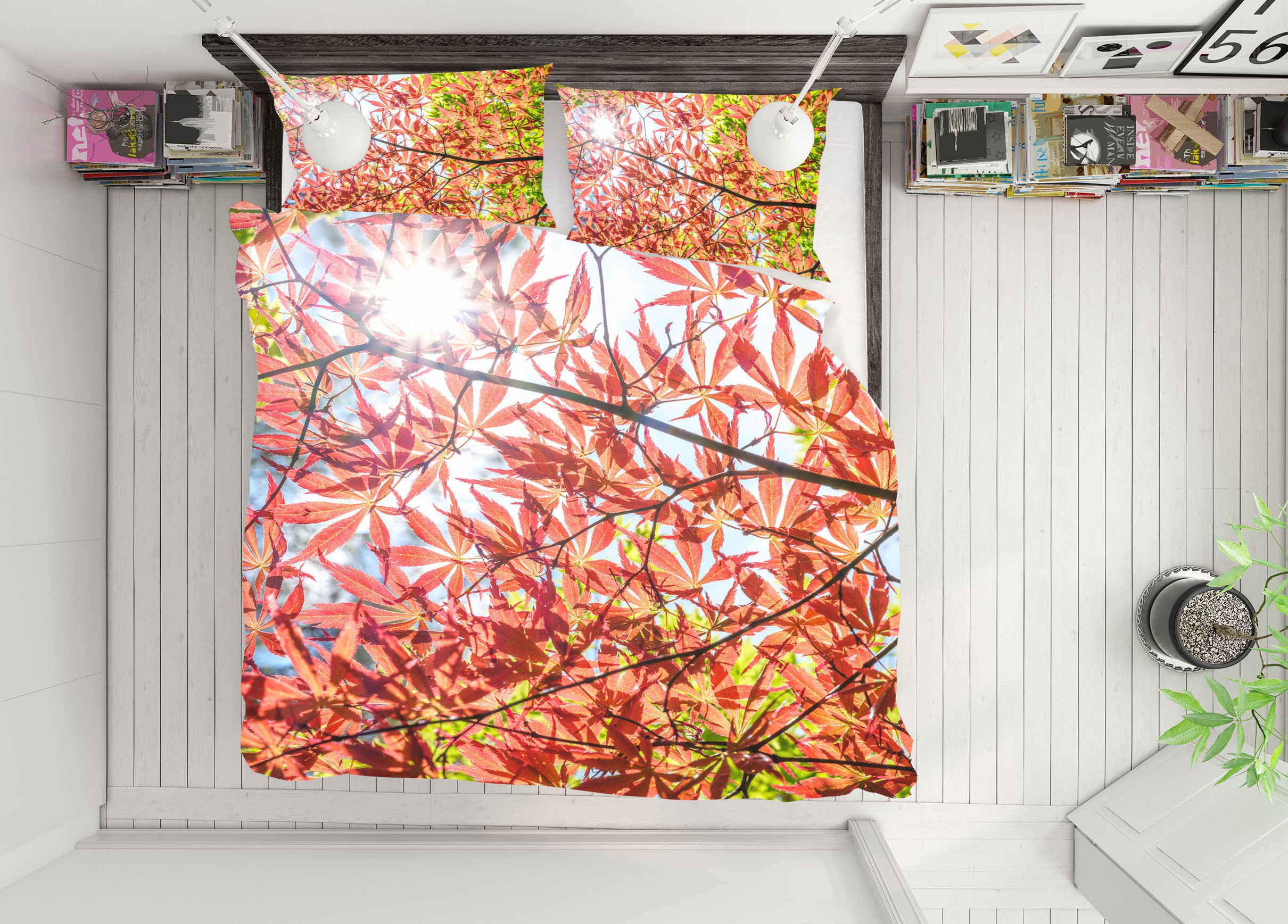 3D Sunshine Maple 7191 Assaf Frank Bedding Bed Pillowcases Quilt Cover Duvet Cover