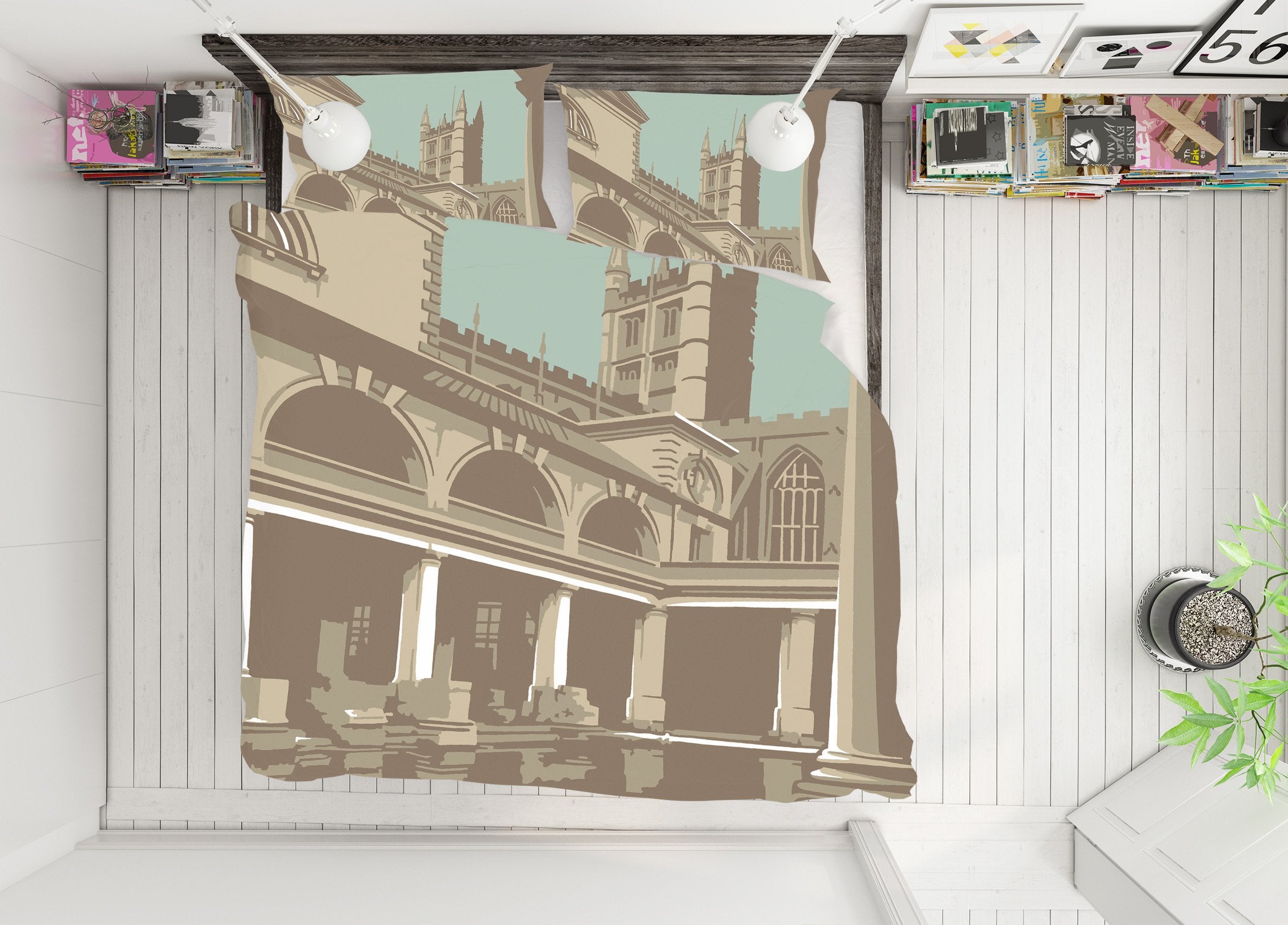 3D Bath 2001 Steve Read Bedding Bed Pillowcases Quilt Quiet Covers AJ Creativity Home 