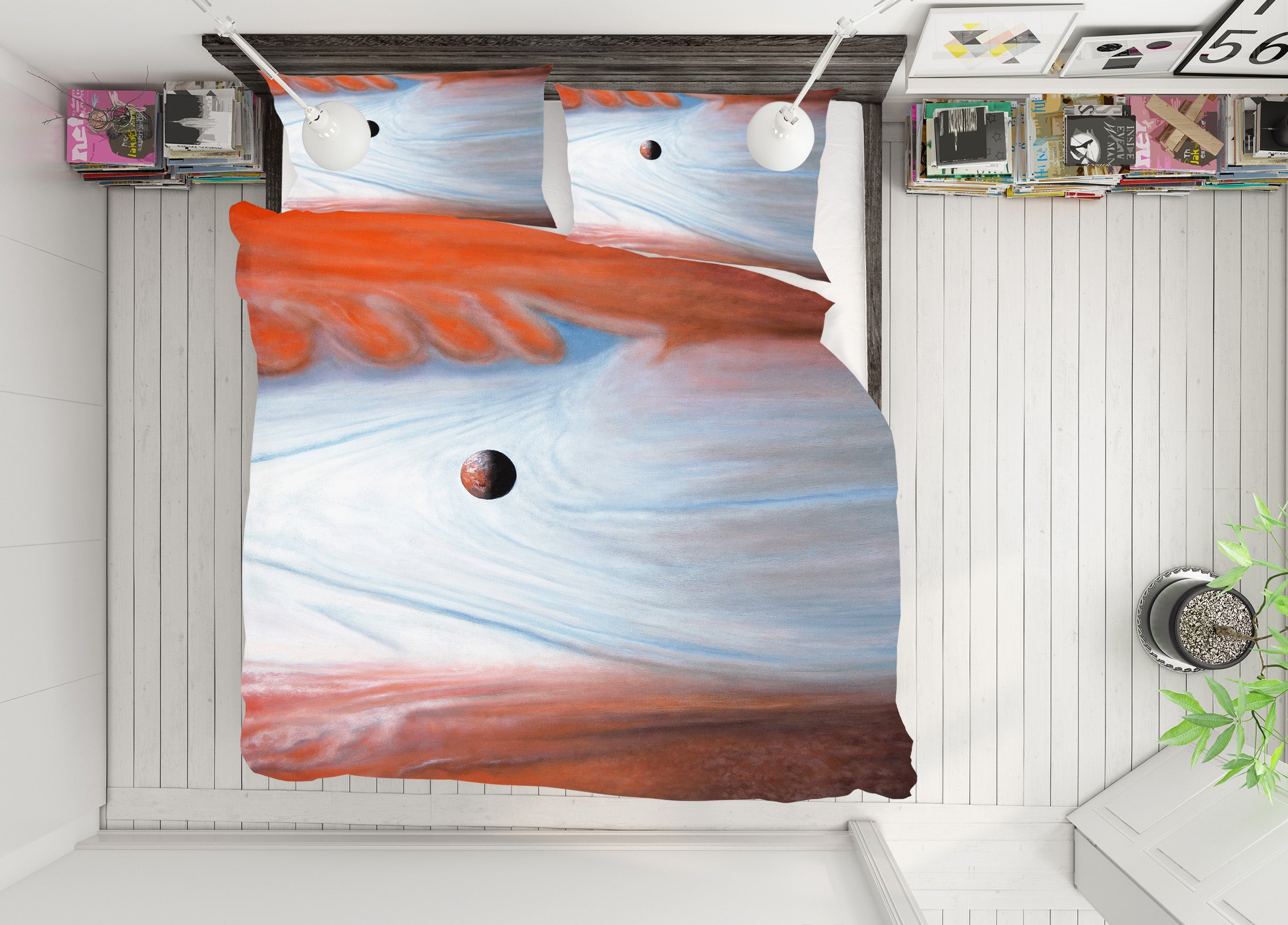 3D White Red Pattern 11050 Matthew Holden Bates Bedding Bed Pillowcases Quilt