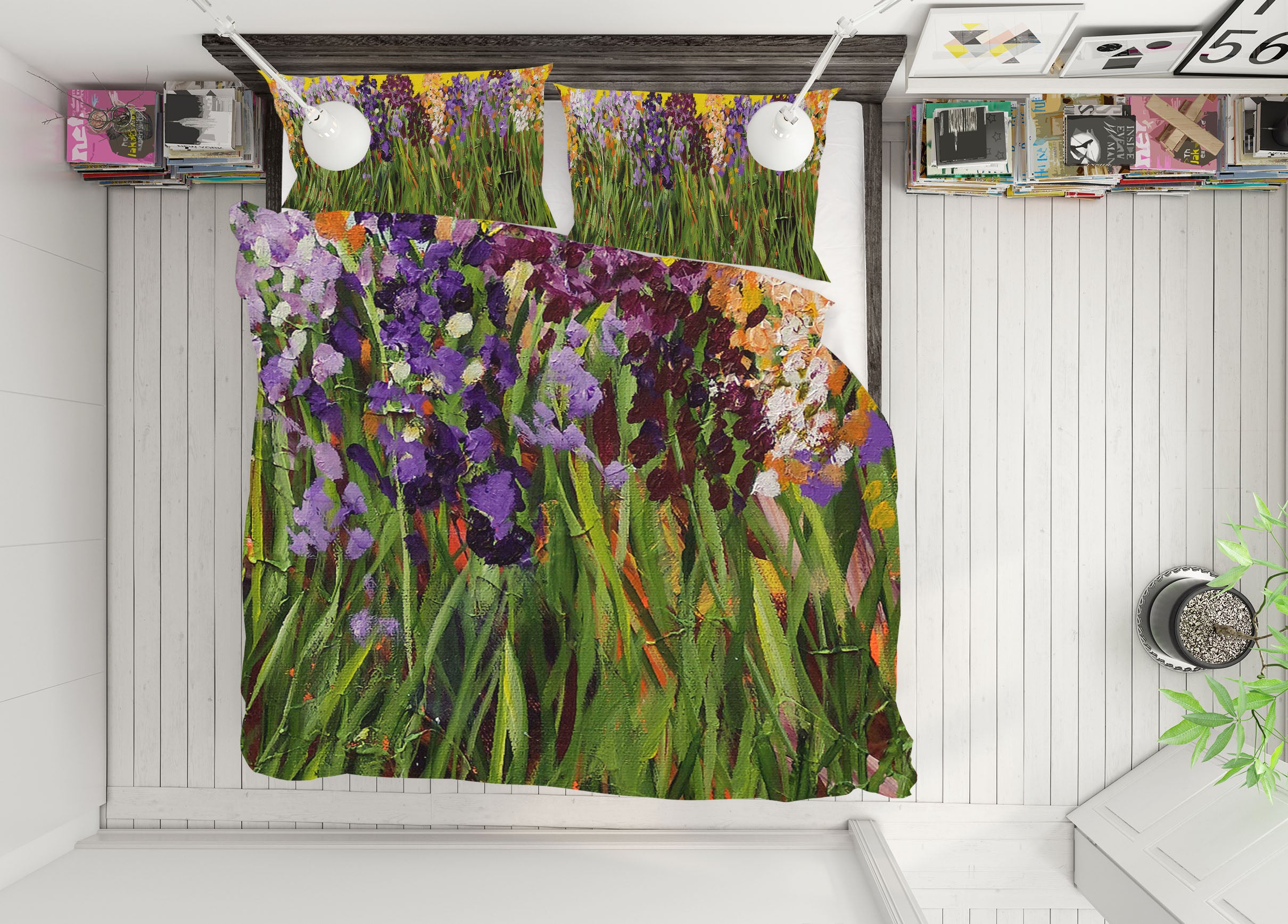 3D Grass Violet 1142 Allan P. Friedlander Bedding Bed Pillowcases Quilt