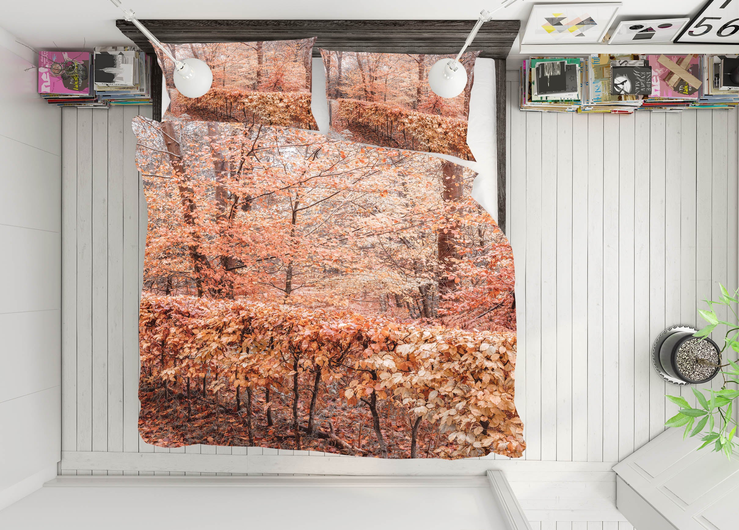 3D Autumn Leaves 7135 Assaf Frank Bedding Bed Pillowcases Quilt Cover Duvet Cover