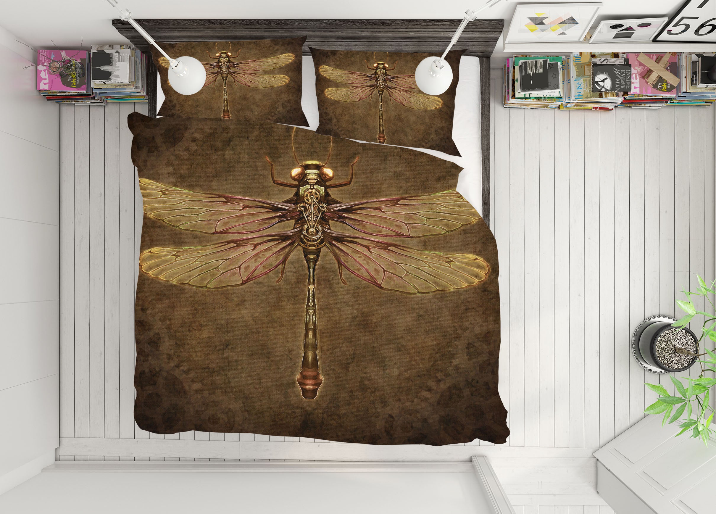 3D Insect Dragonfly 8813 Brigid Ashwood Bedding Bed Pillowcases Quilt Cover Duvet Cover