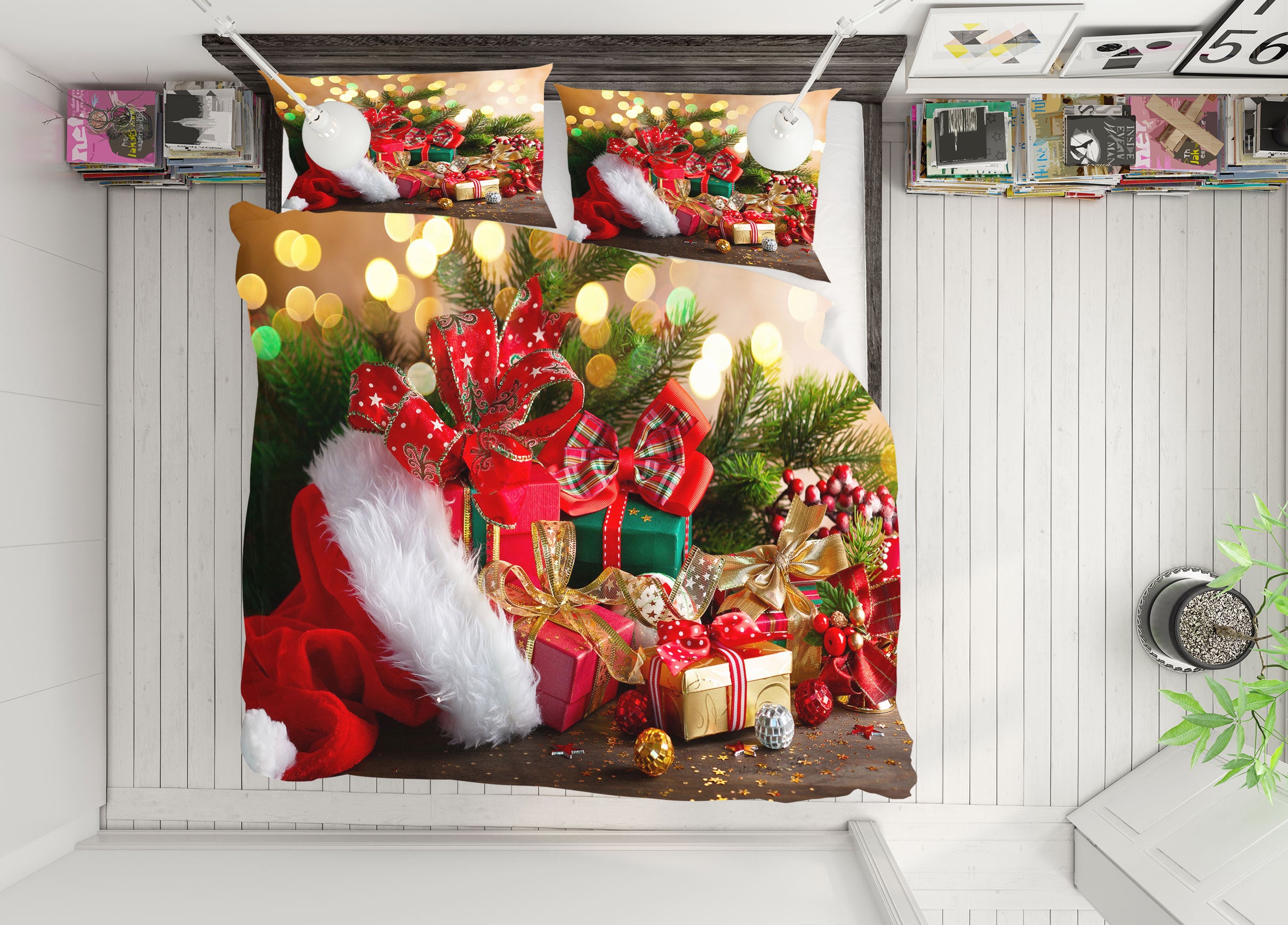 3D Gift 52170 Christmas Quilt Duvet Cover Xmas Bed Pillowcases