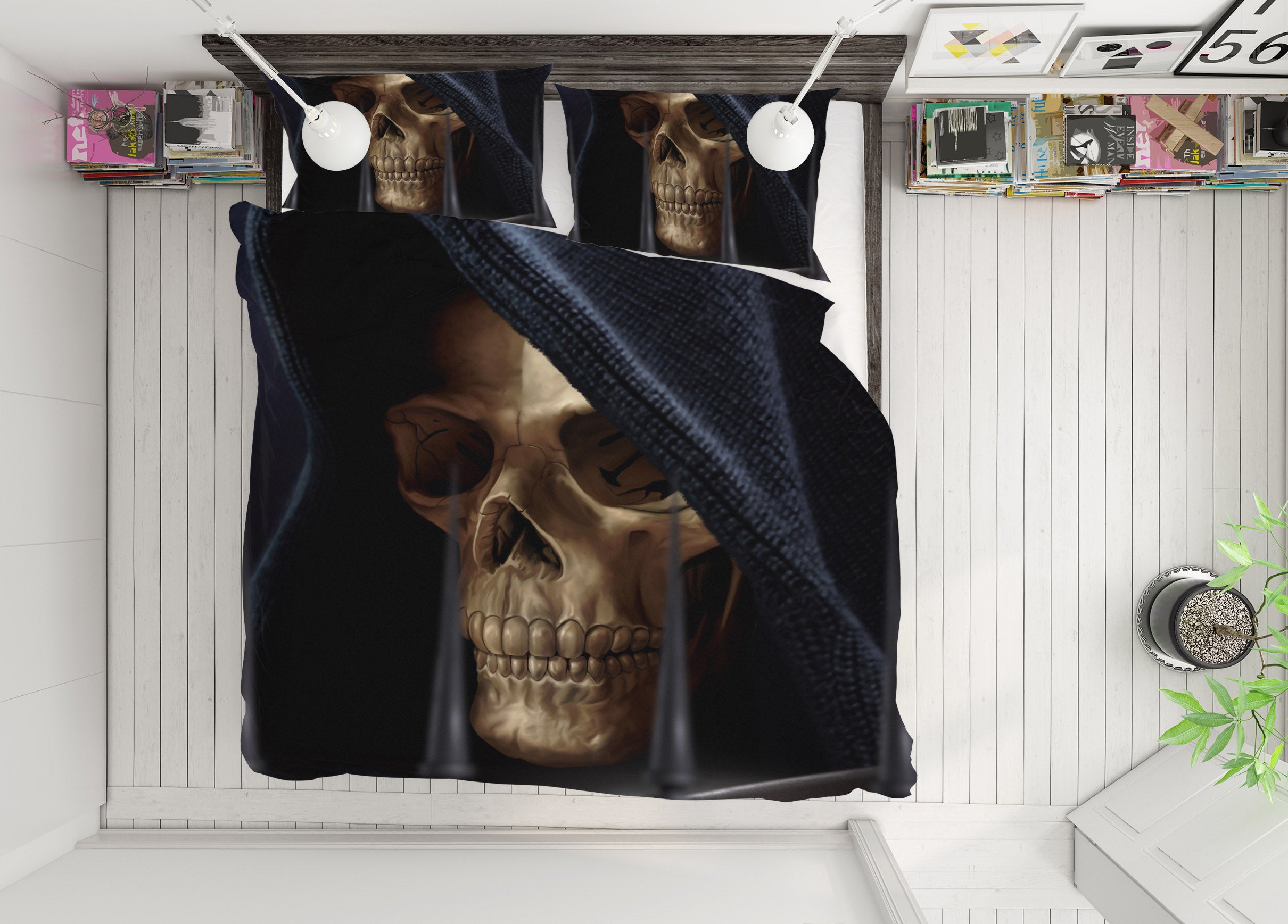 3D Skeleton 4091 Tom Wood Bedding Bed Pillowcases Quilt