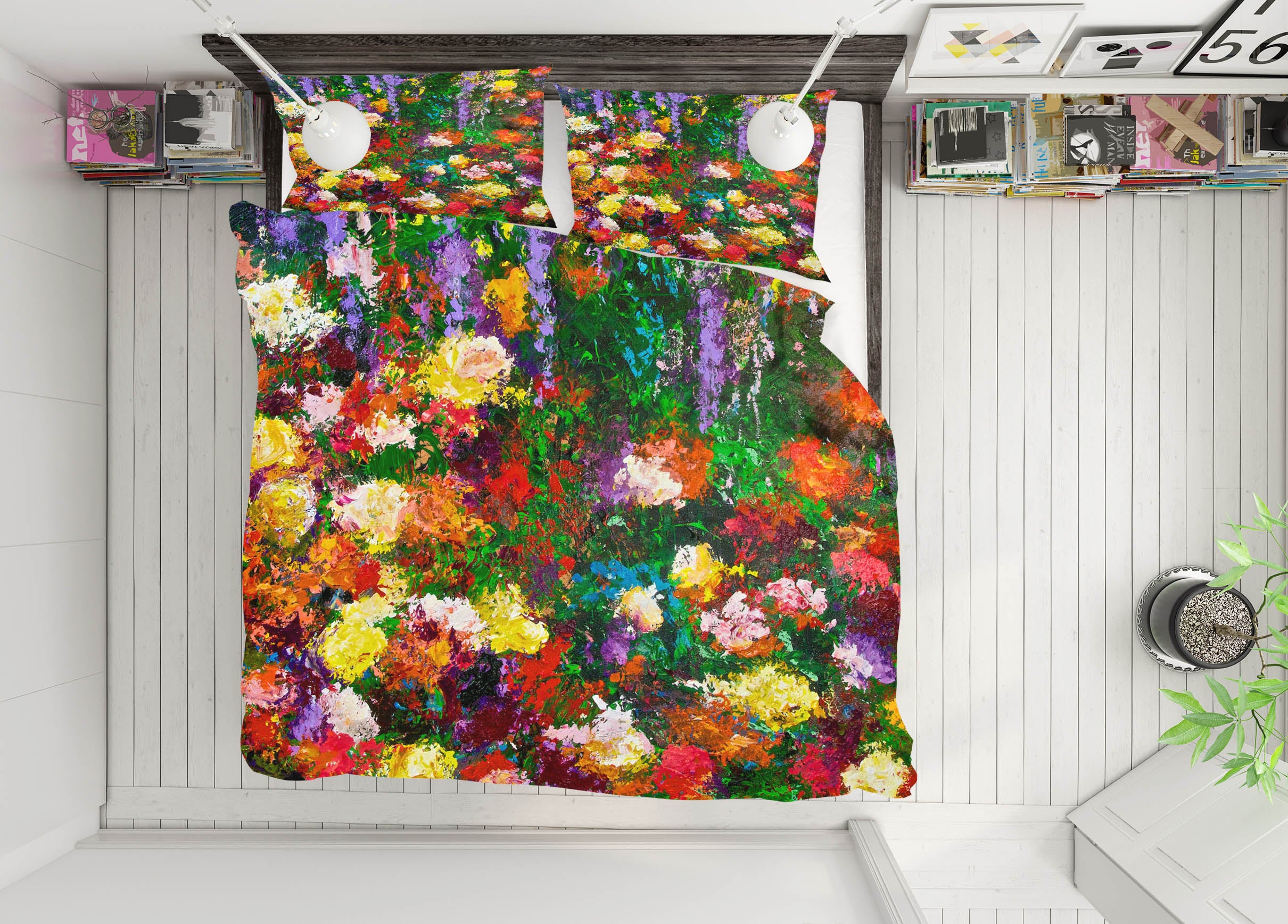 3D Wisteria Roses 1078 Allan P. Friedlander Bedding Bed Pillowcases Quilt