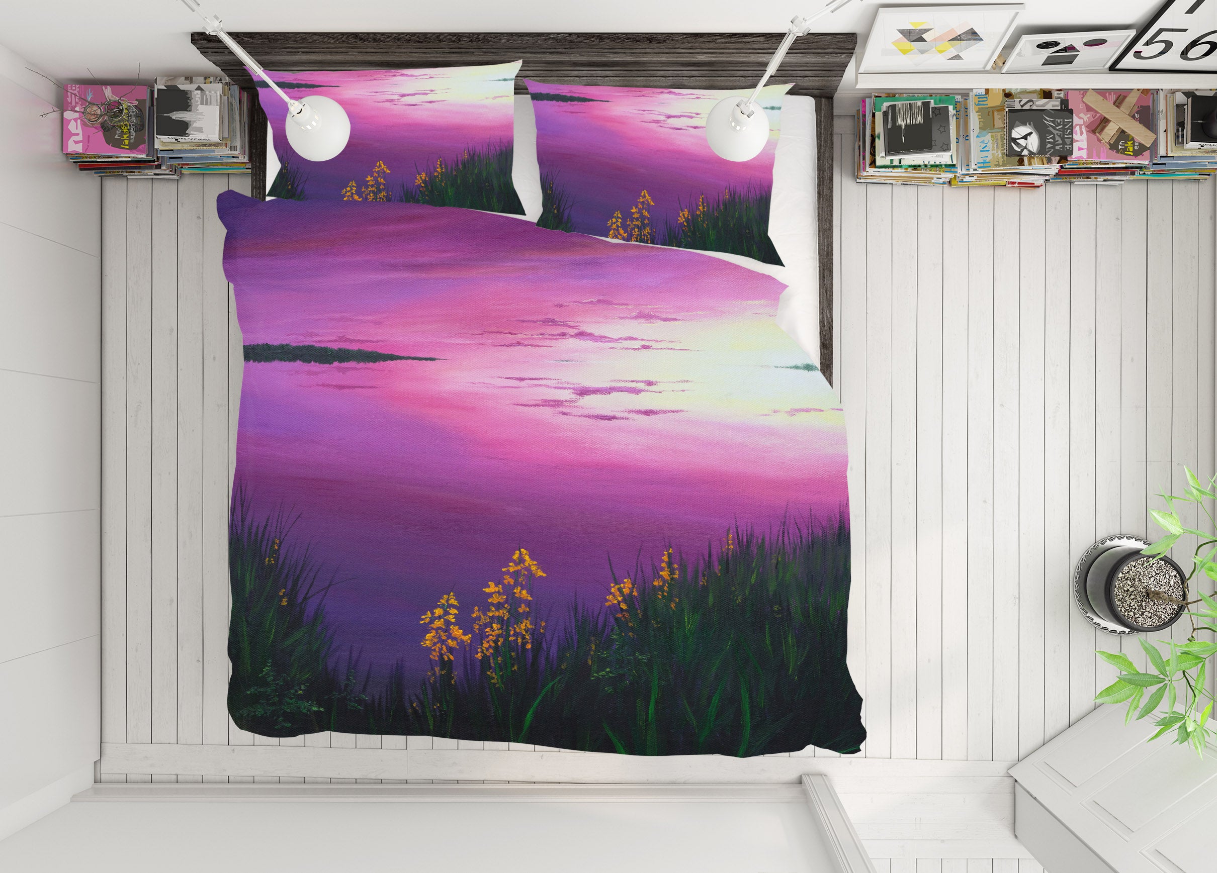 3D Purple Sky 1774 Marina Zotova Bedding Bed Pillowcases Quilt