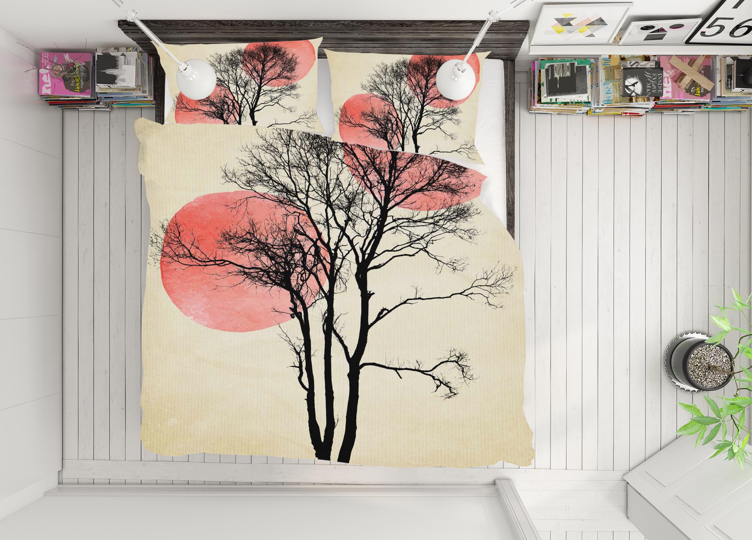 3D Moon Hiding 2011 Boris Draschoff Bedding Bed Pillowcases Quilt