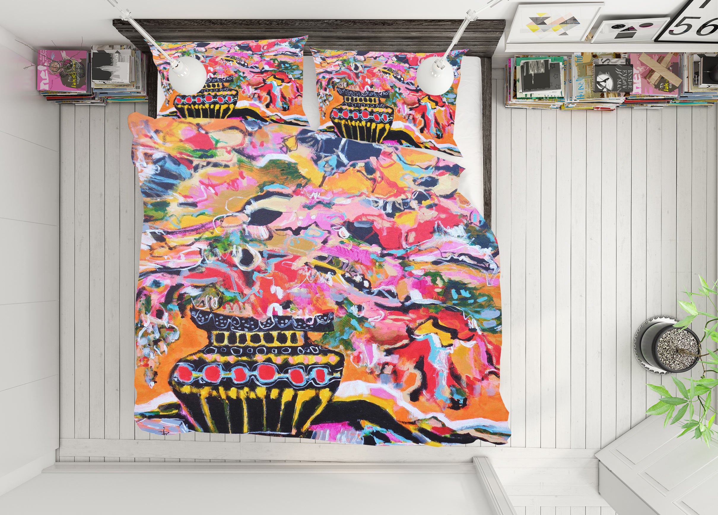 3D Art Vase Flower 1149 Misako Chida Bedding Bed Pillowcases Quilt Cover Duvet Cover