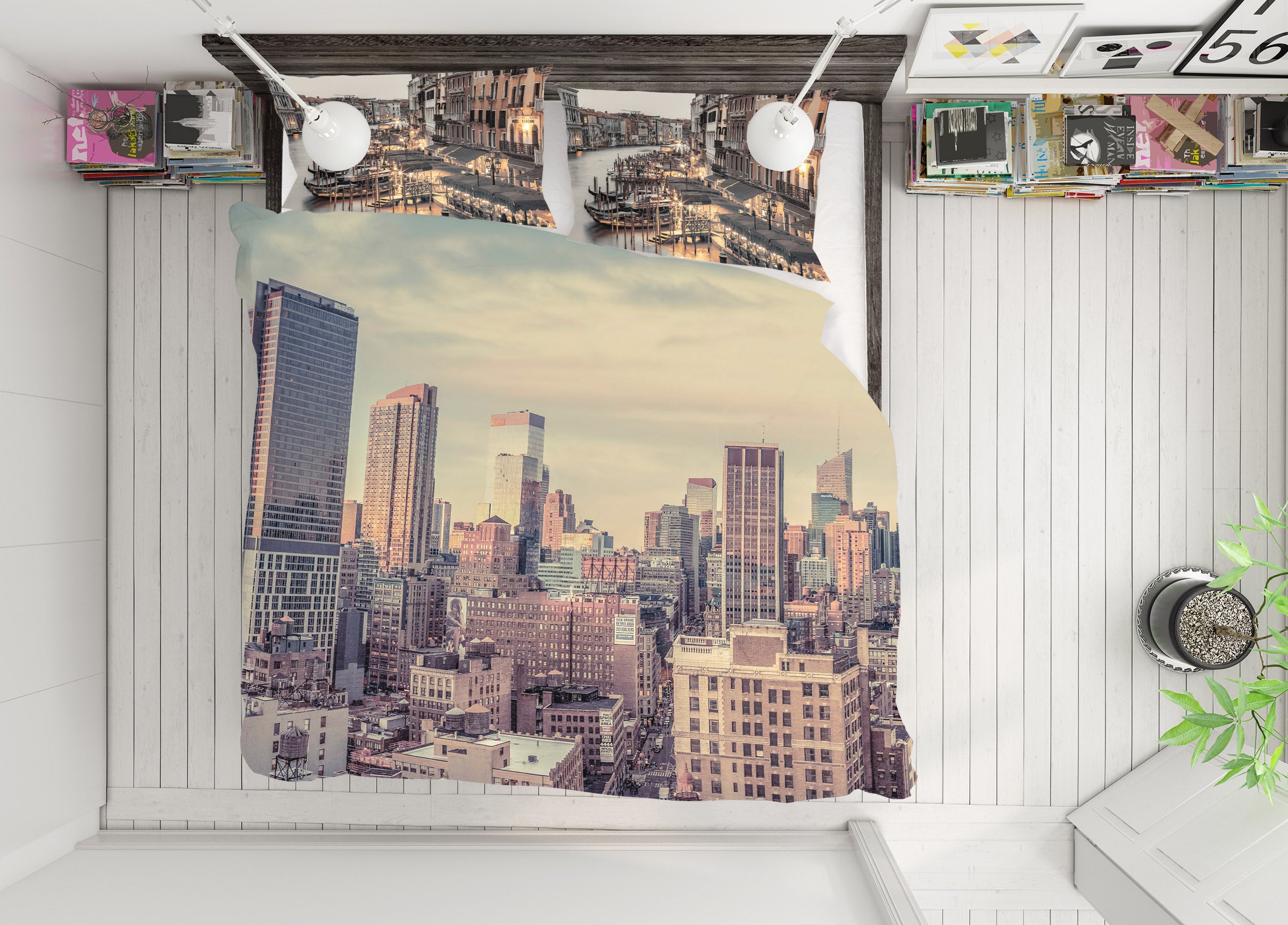 3D City Building 7221 Assaf Frank Bedding Bed Pillowcases Quilt Cover Duvet Cover