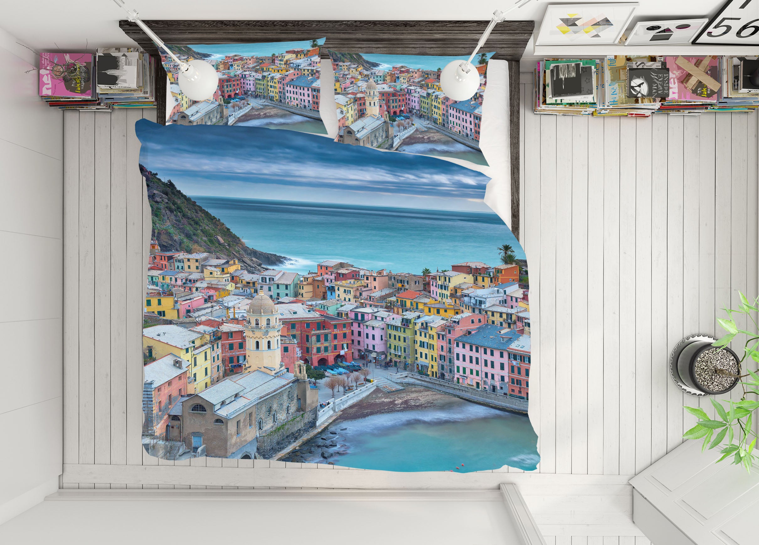 3D Seaside City 2126 Marco Carmassi Bedding Bed Pillowcases Quilt