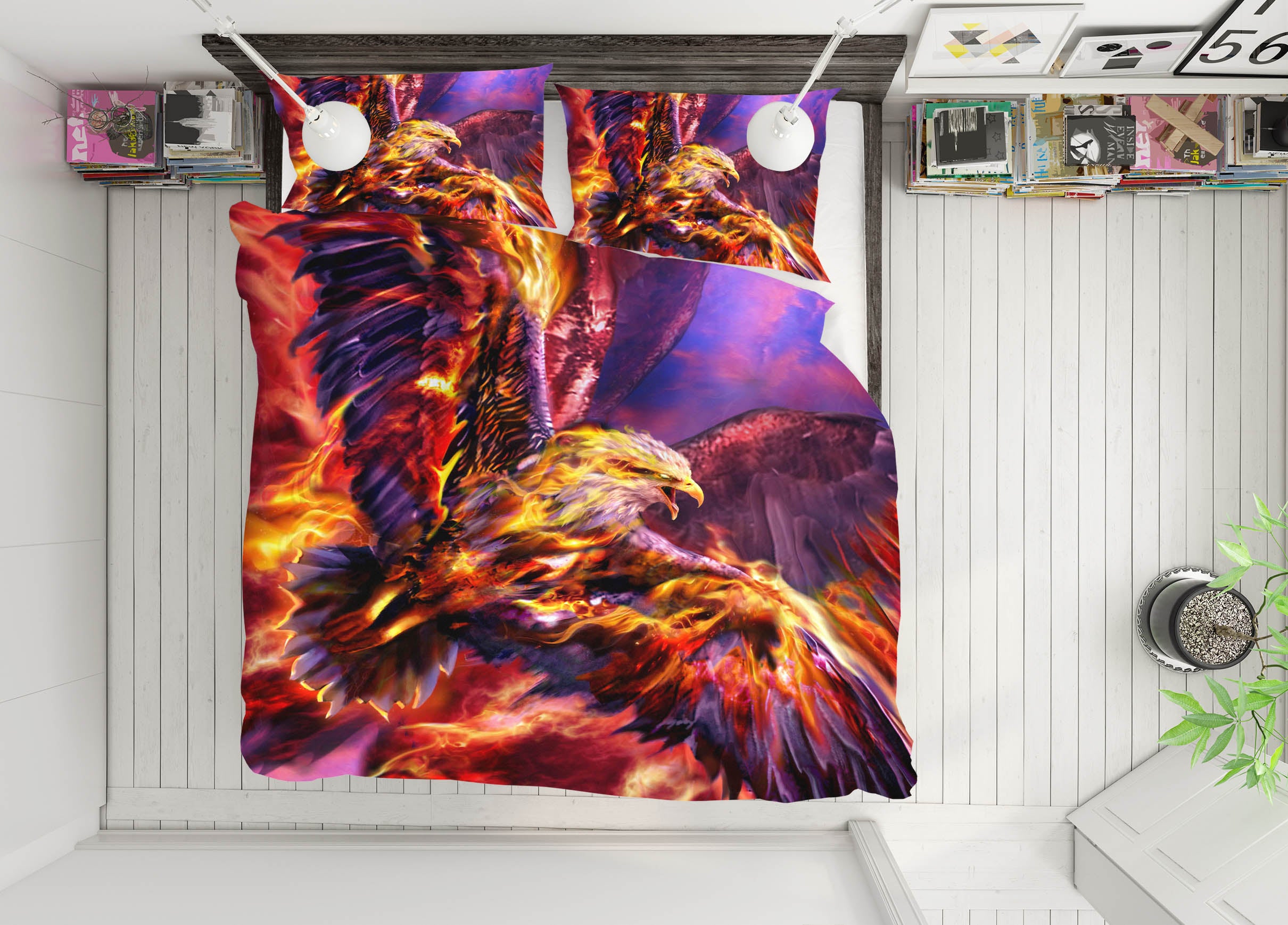3D Flame Eagle 8336 Ruth Thompson Bedding Bed Pillowcases Quilt Cover Duvet Cover