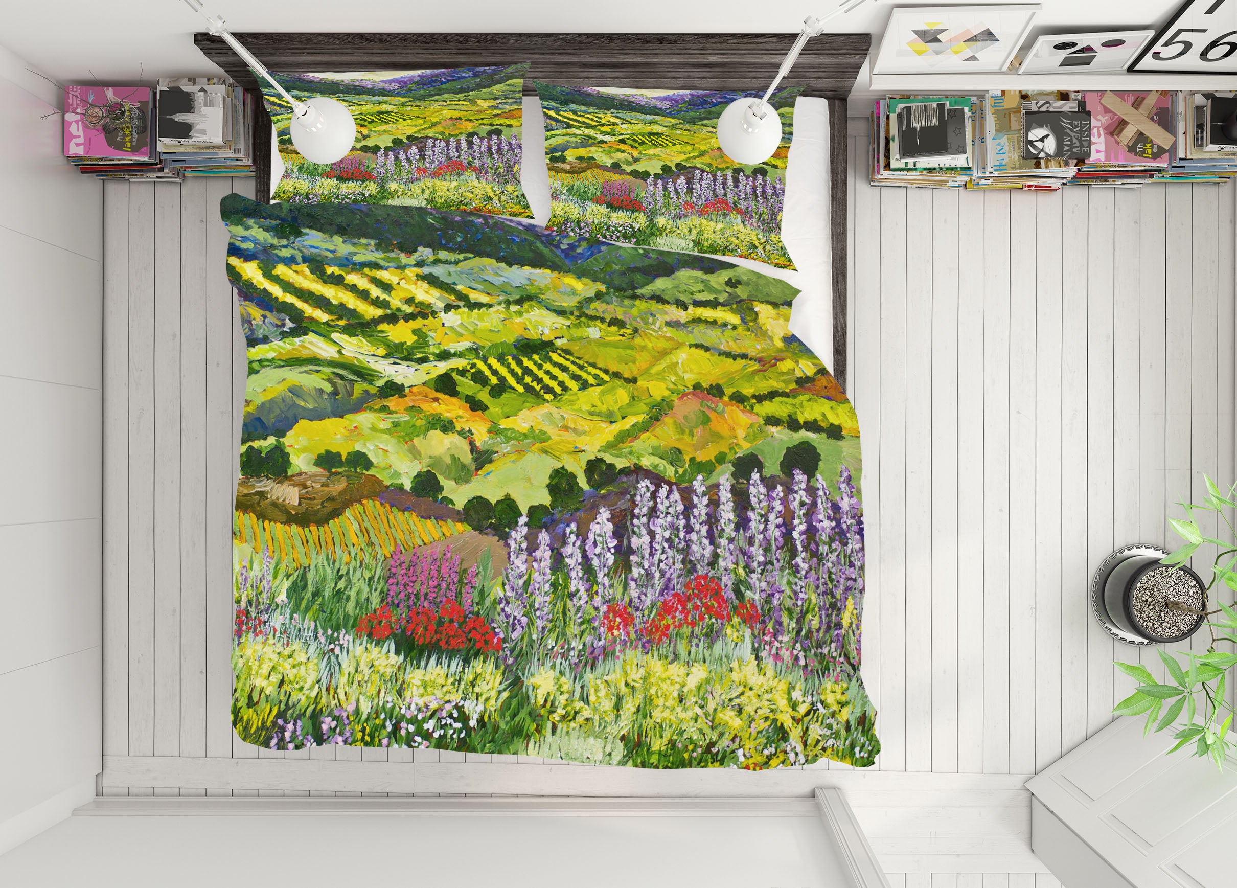 3D Flowers Bloom 1044 Allan P. Friedlander Bedding Bed Pillowcases Quilt