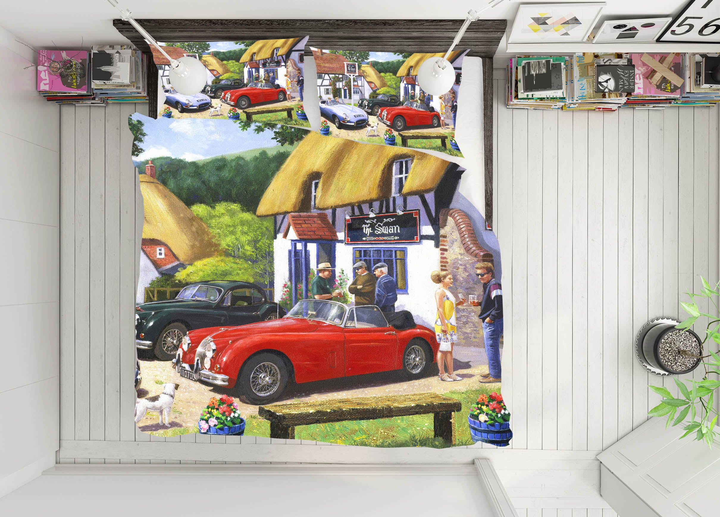 3D Red Car 12518 Kevin Walsh Bedding Bed Pillowcases Quilt