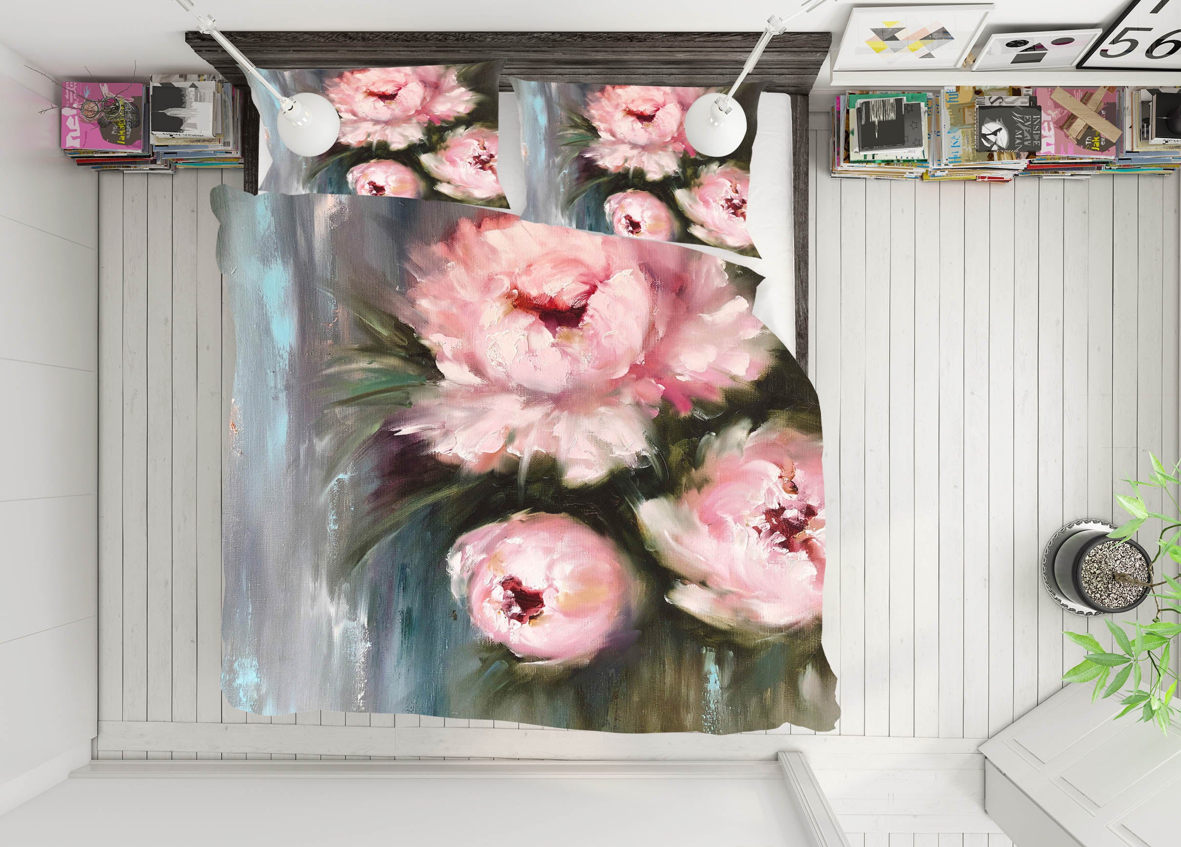 3D Pink Flower 597 Skromova Marina Bedding Bed Pillowcases Quilt