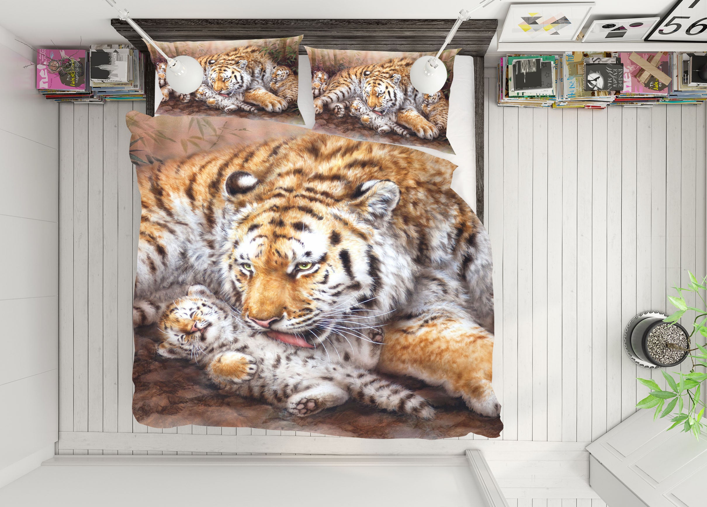 3D Baby Tiger 5868 Kayomi Harai Bedding Bed Pillowcases Quilt Cover Duvet Cover