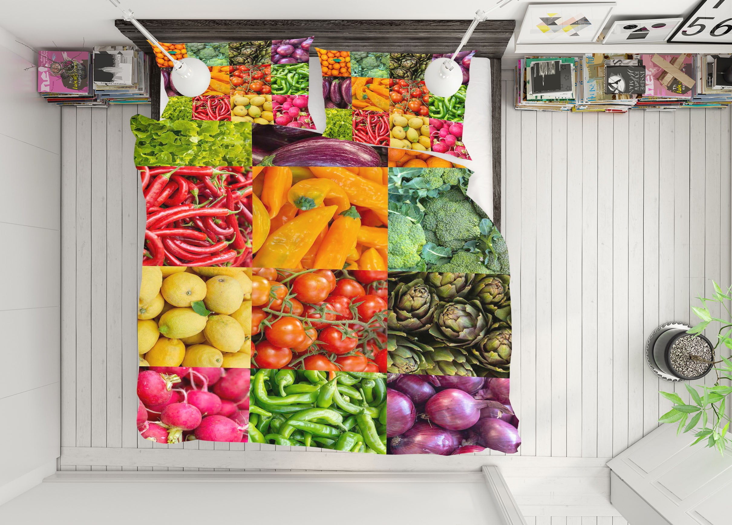 3D Vegetable And Fruit 2024 Assaf Frank Bedding Bed Pillowcases Quilt