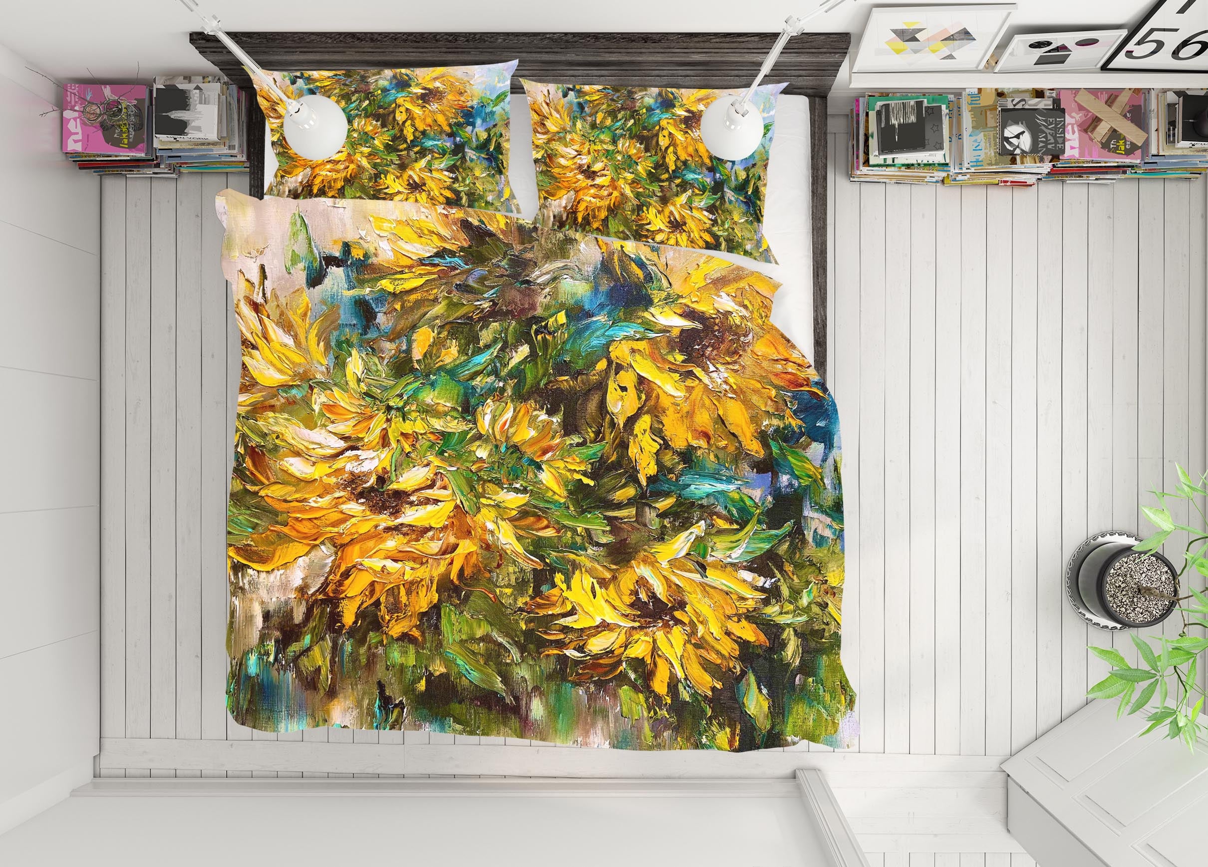 3D Yellow Flower 3802 Skromova Marina Bedding Bed Pillowcases Quilt Cover Duvet Cover