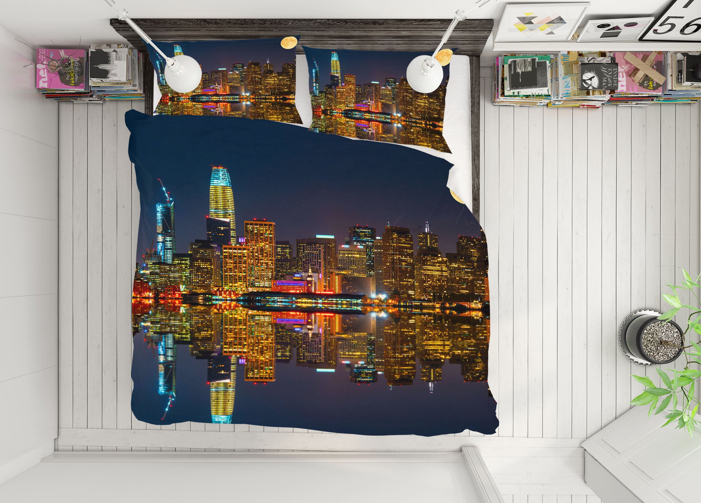 3D Seaside City 2116 Marco Carmassi Bedding Bed Pillowcases Quilt