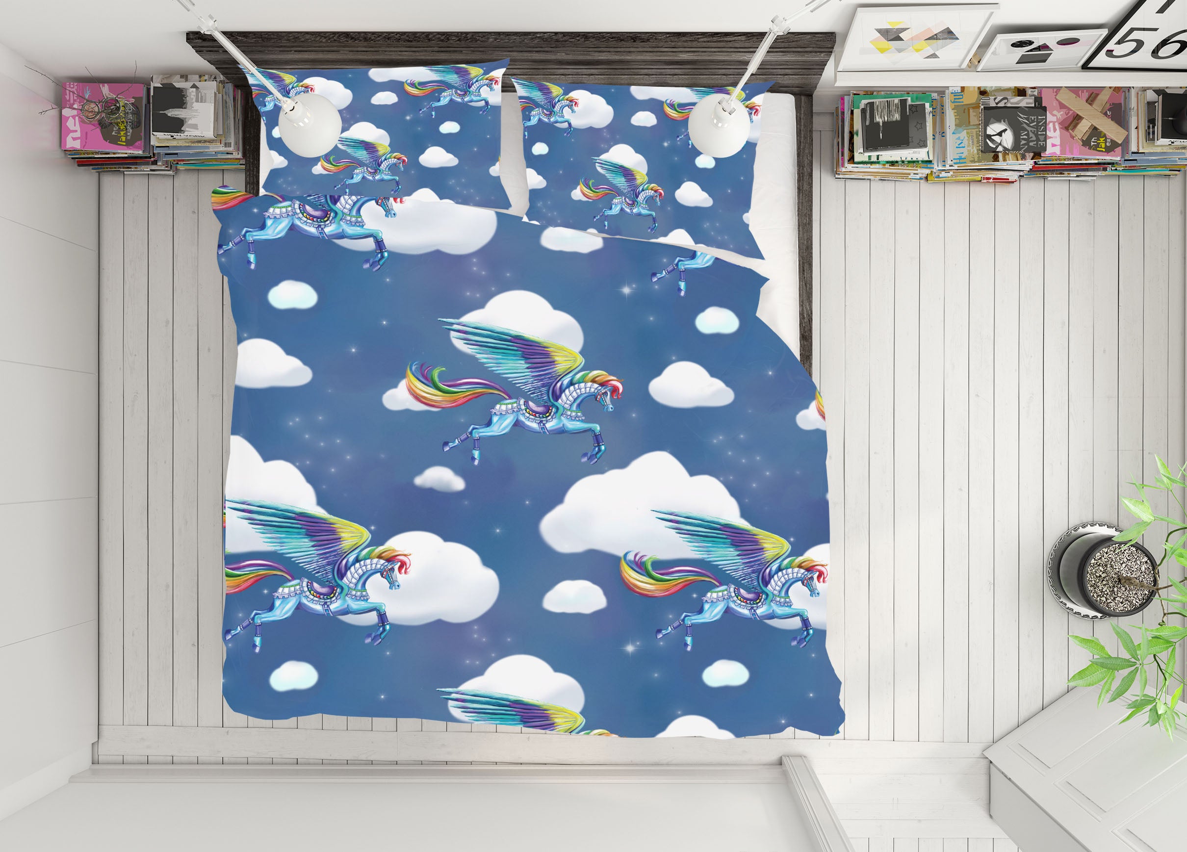 3D Clear Blue Sky 117 Rose Catherine Khan Bedding Bed Pillowcases Quilt