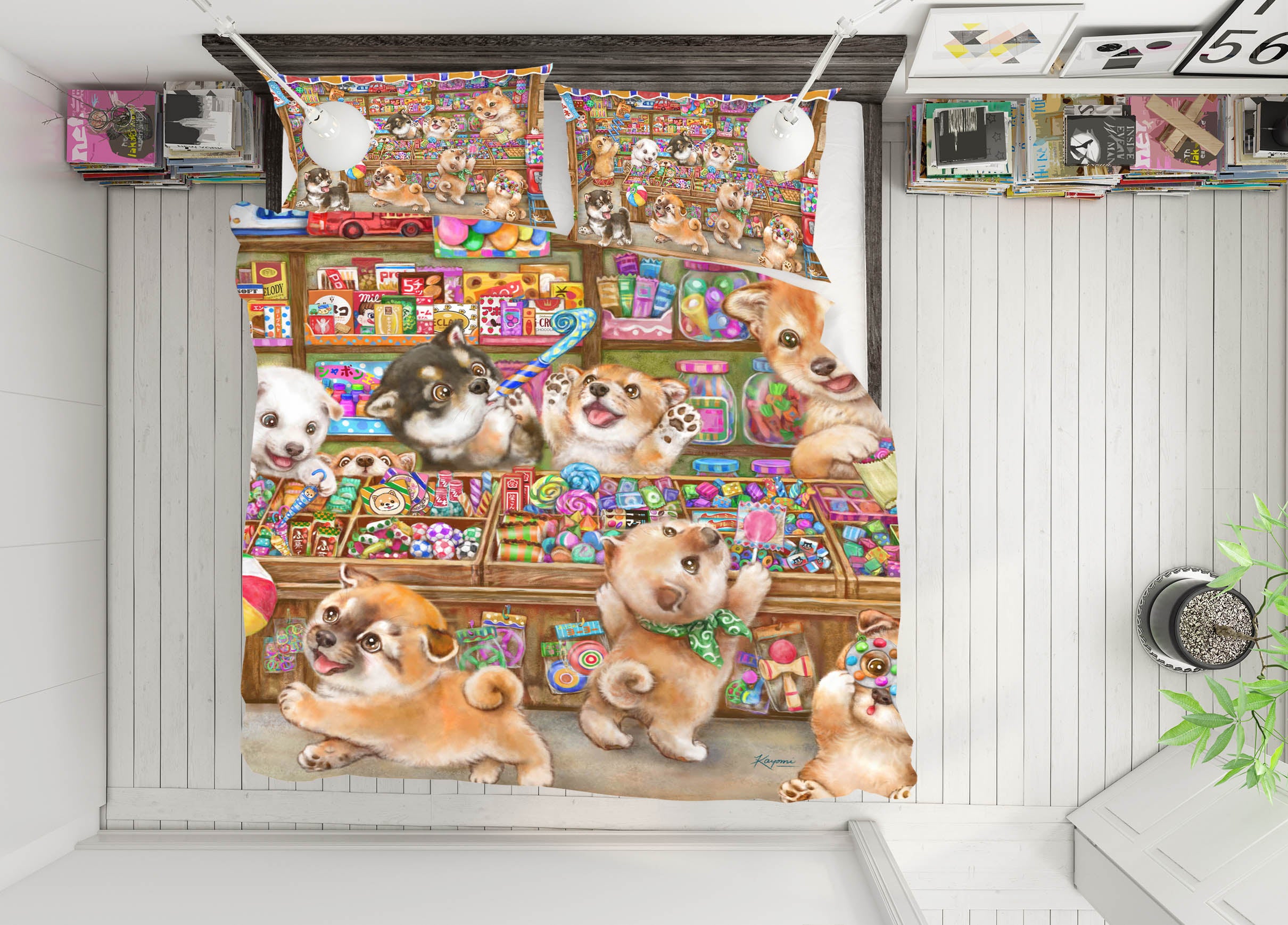 3D Candy House Dog 5965 Kayomi Harai Bedding Bed Pillowcases Quilt Cover Duvet Cover