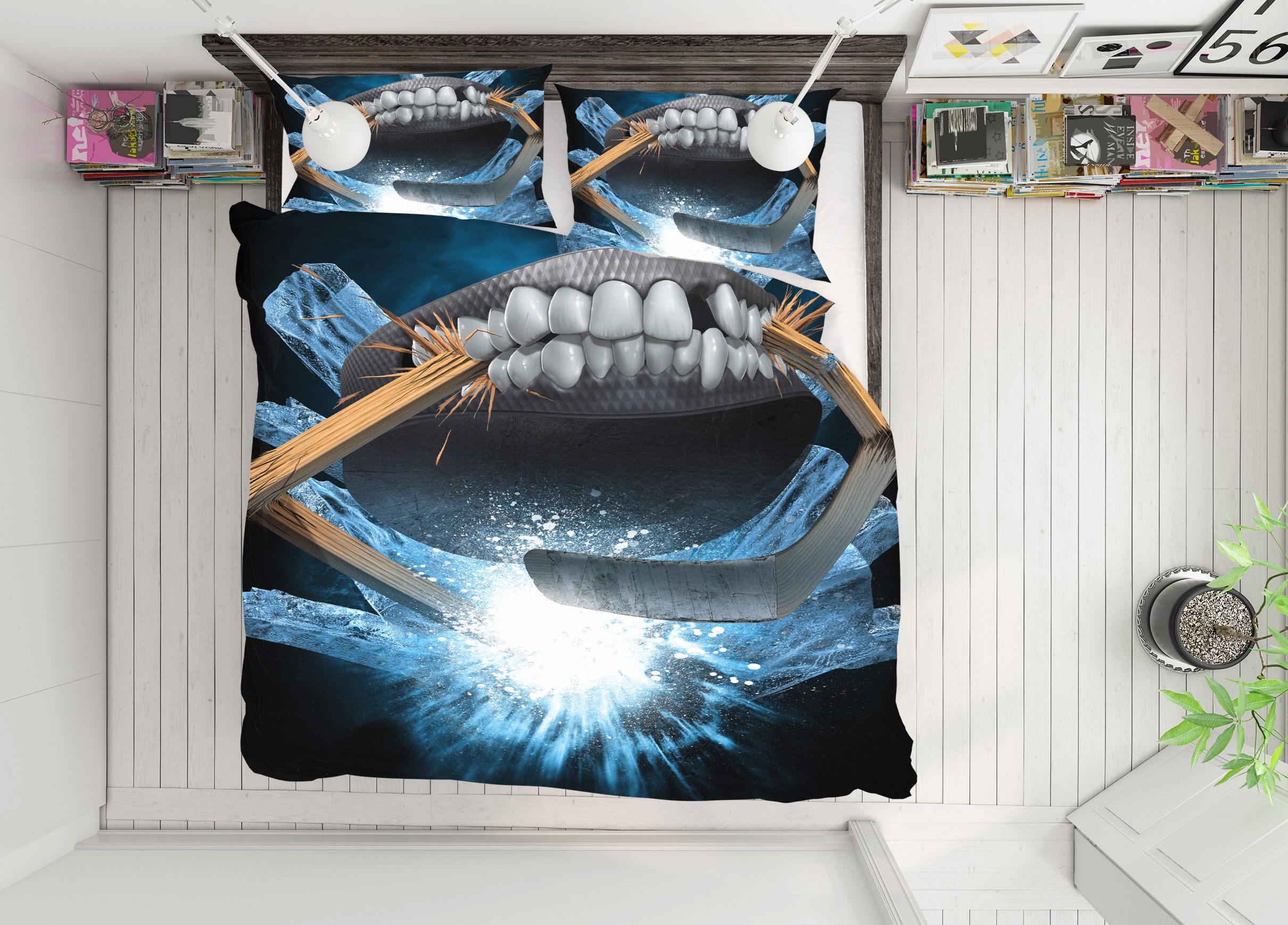 3D Underwater Wood Tooth 4060 Tom Wood Bedding Bed Pillowcases Quilt