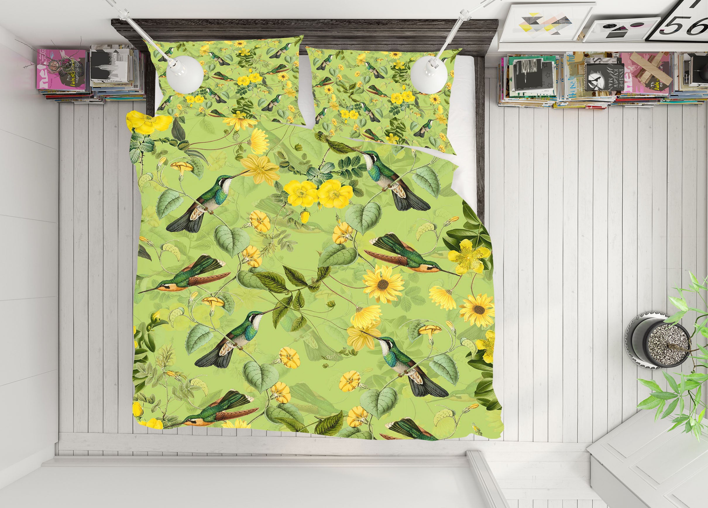 3D Bird Sunflower 145 Uta Naumann Bedding Bed Pillowcases Quilt