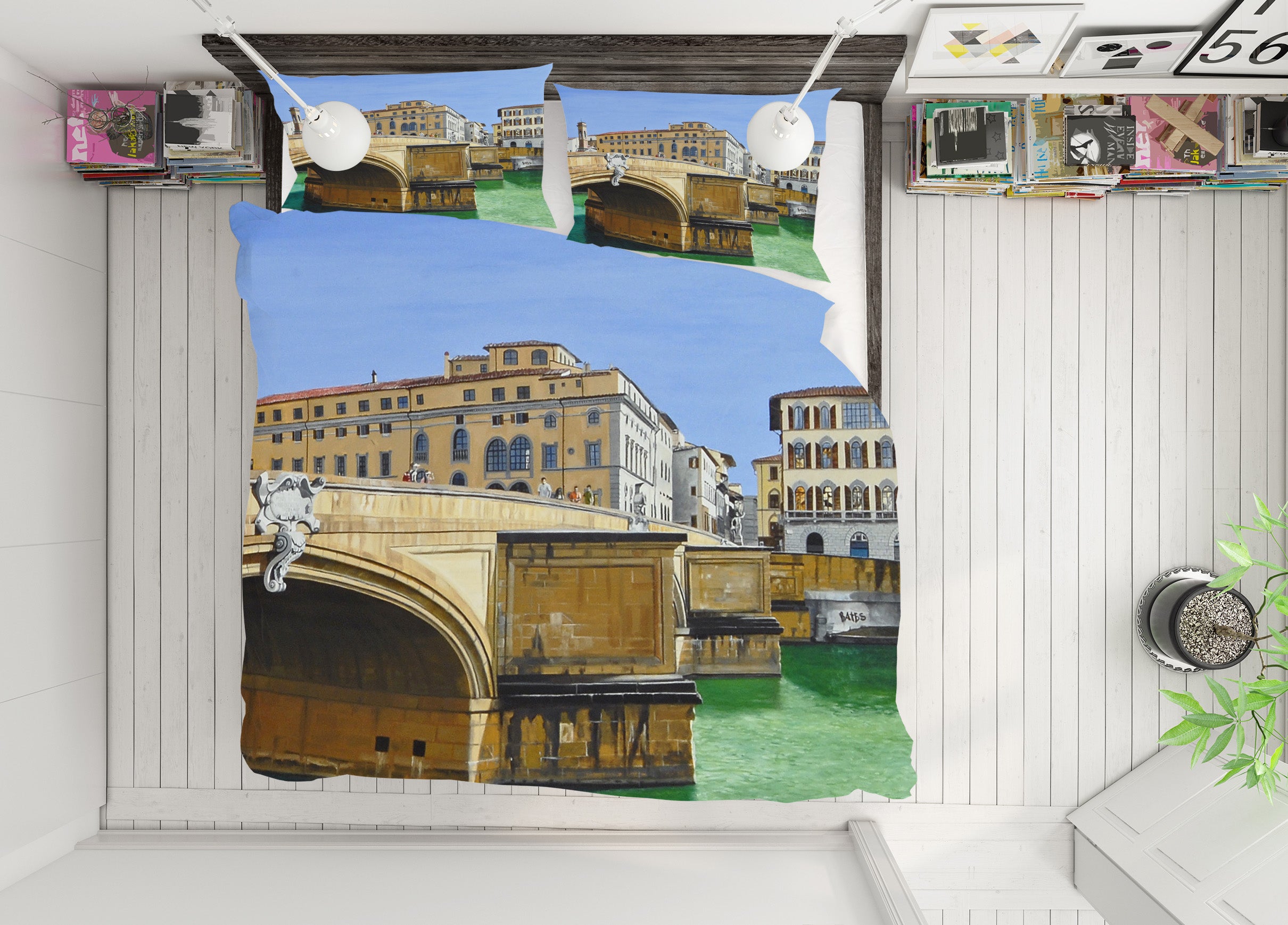 3D Building Bridge 11061 Matthew Holden Bates Bedding Bed Pillowcases Quilt