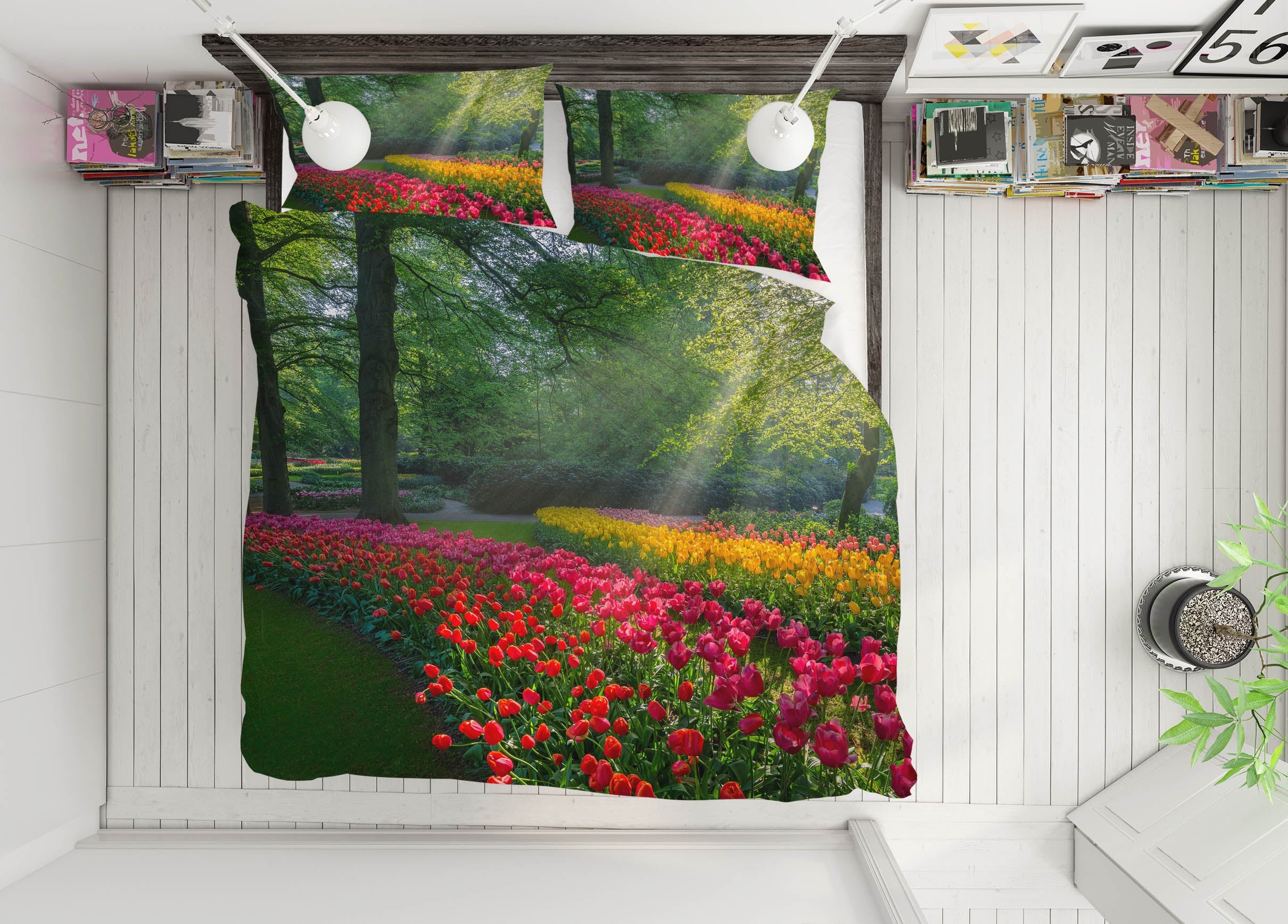 3D Safflower Garden 141 Marco Carmassi Bedding Bed Pillowcases Quilt