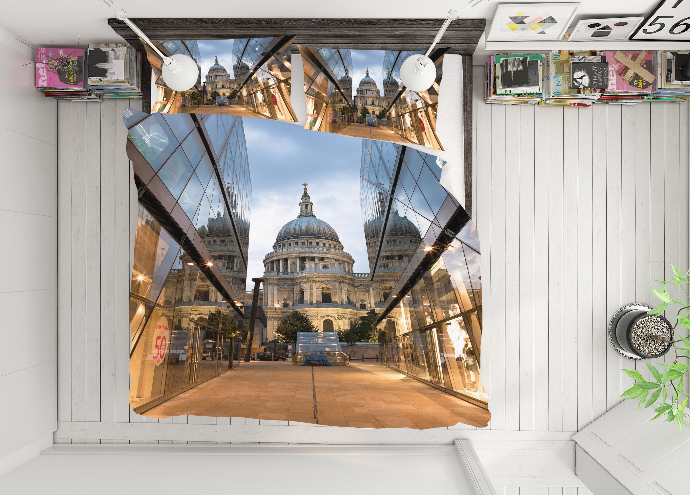 3D Building Glass Corridor 85165 Assaf Frank Bedding Bed Pillowcases Quilt