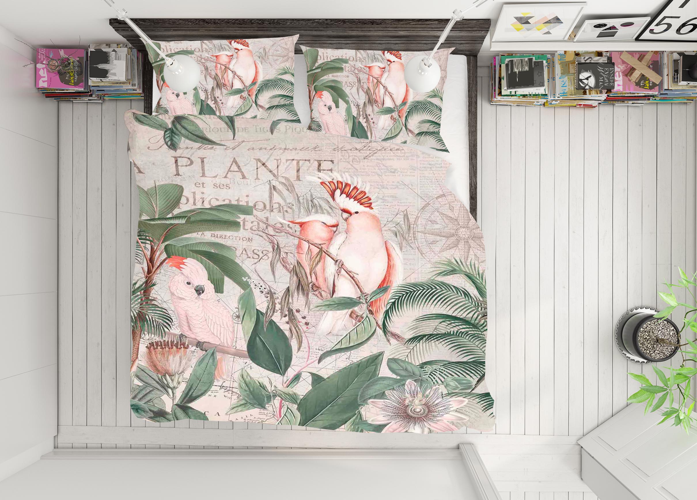 3D Branch Parrot 2141 Andrea haase Bedding Bed Pillowcases Quilt