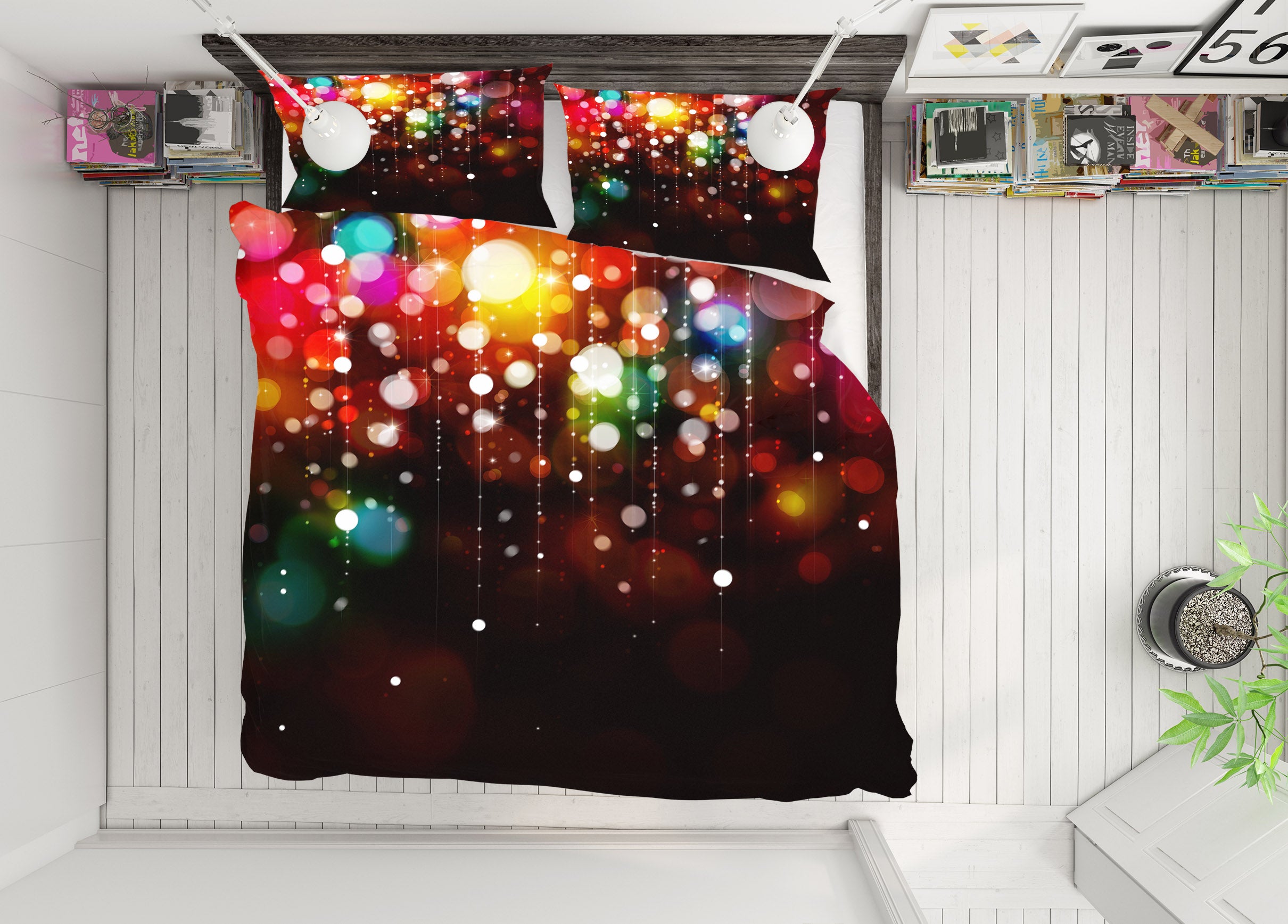 3D Color Aperture 52228 Christmas Quilt Duvet Cover Xmas Bed Pillowcases