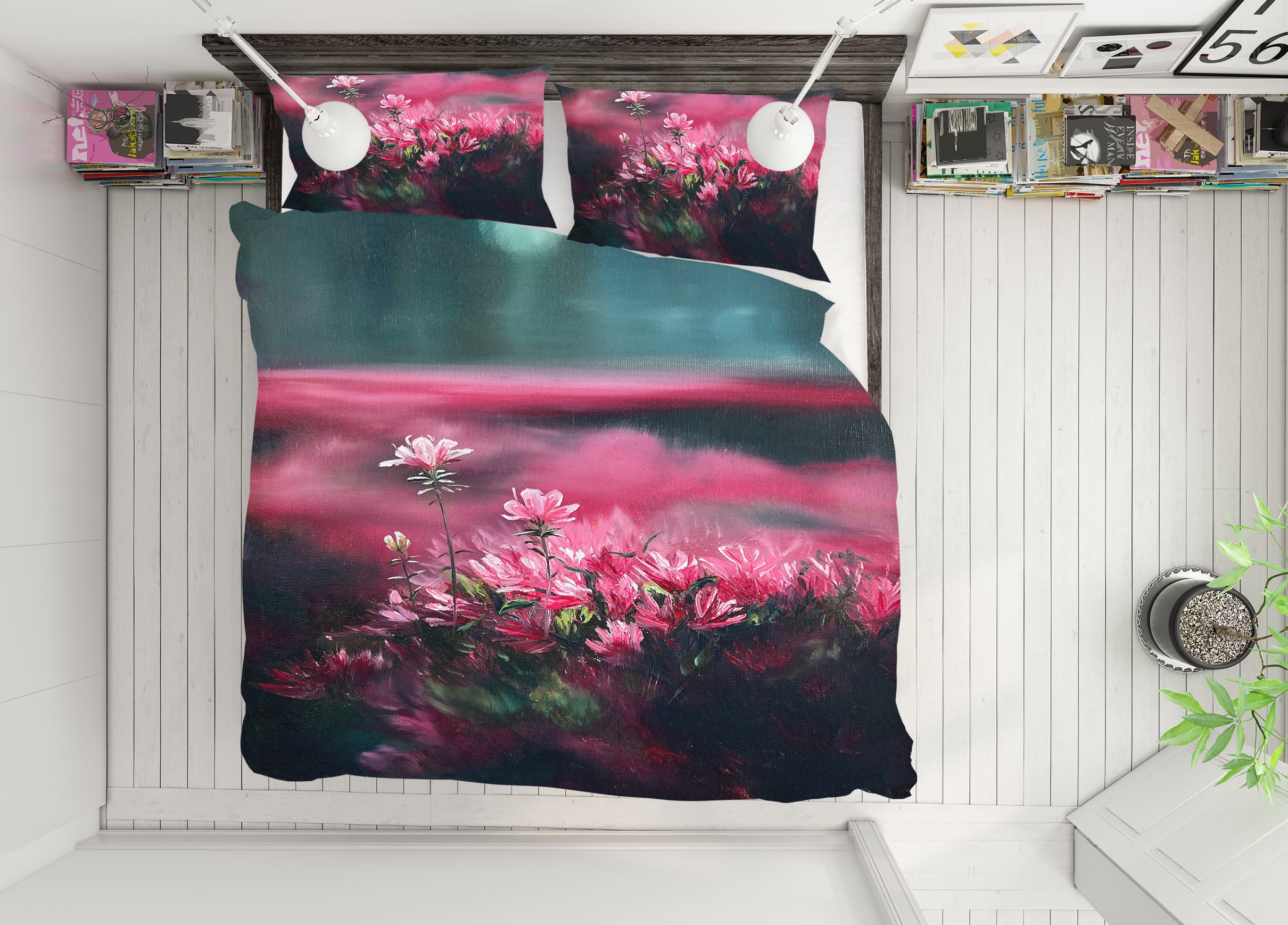 3D Pink Flower 9782 Marina Zotova Bedding Bed Pillowcases Quilt