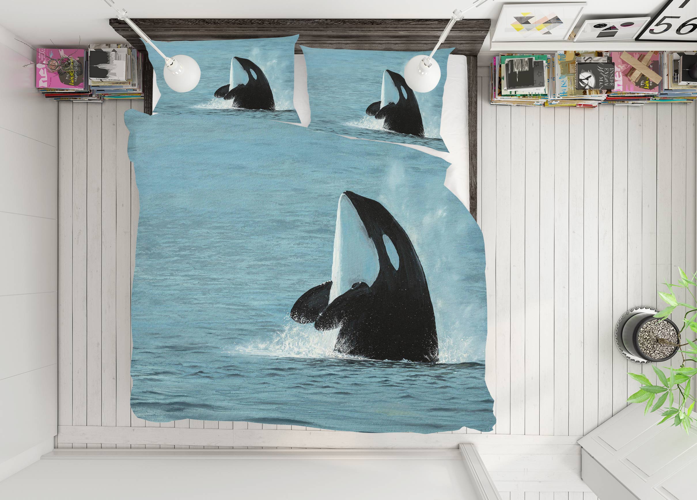 3D Whale 1751 Marina Zotova Bedding Bed Pillowcases Quilt