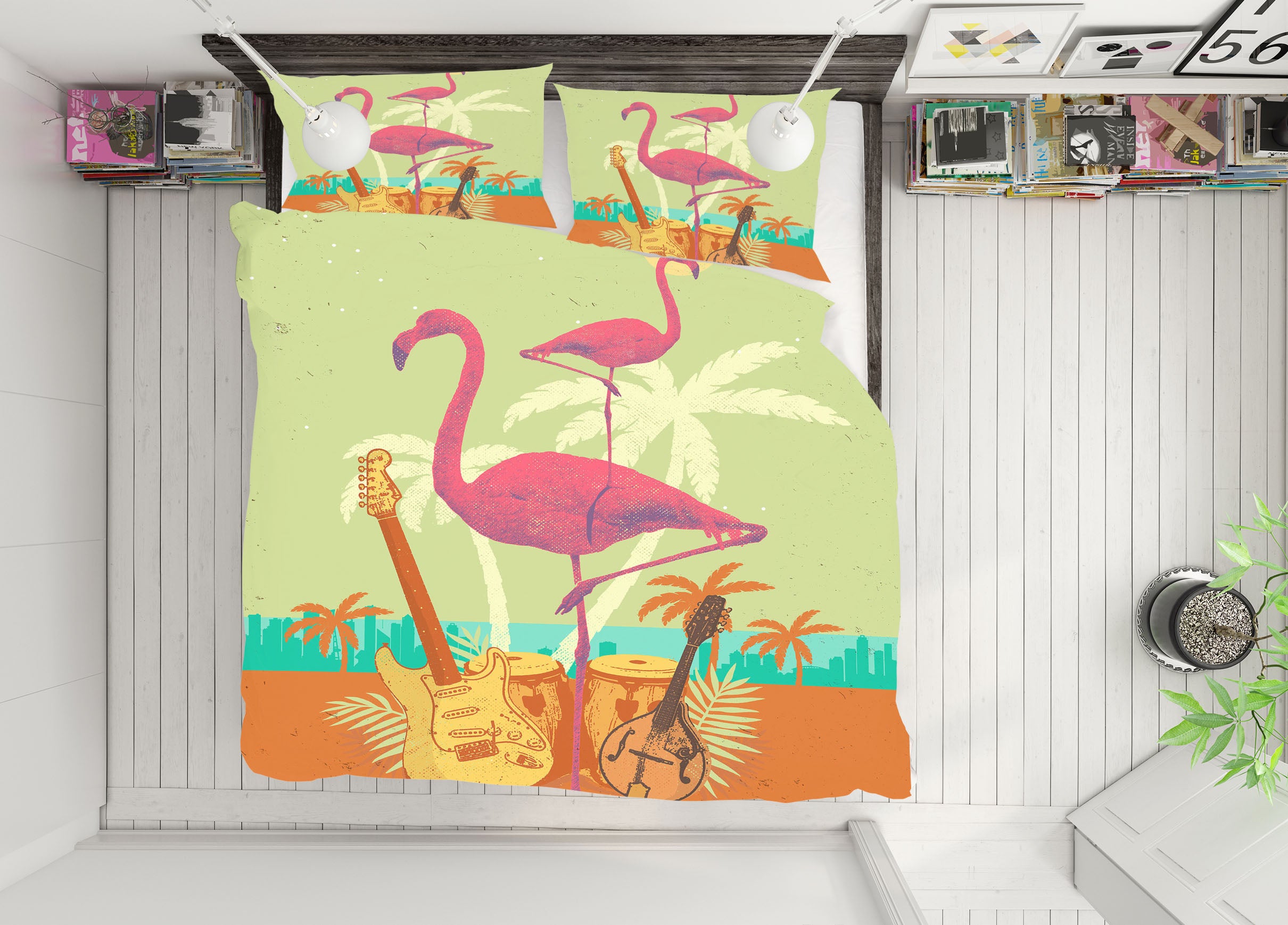 3D Flamingo Flock 2117 Showdeer Bedding Bed Pillowcases Quilt
