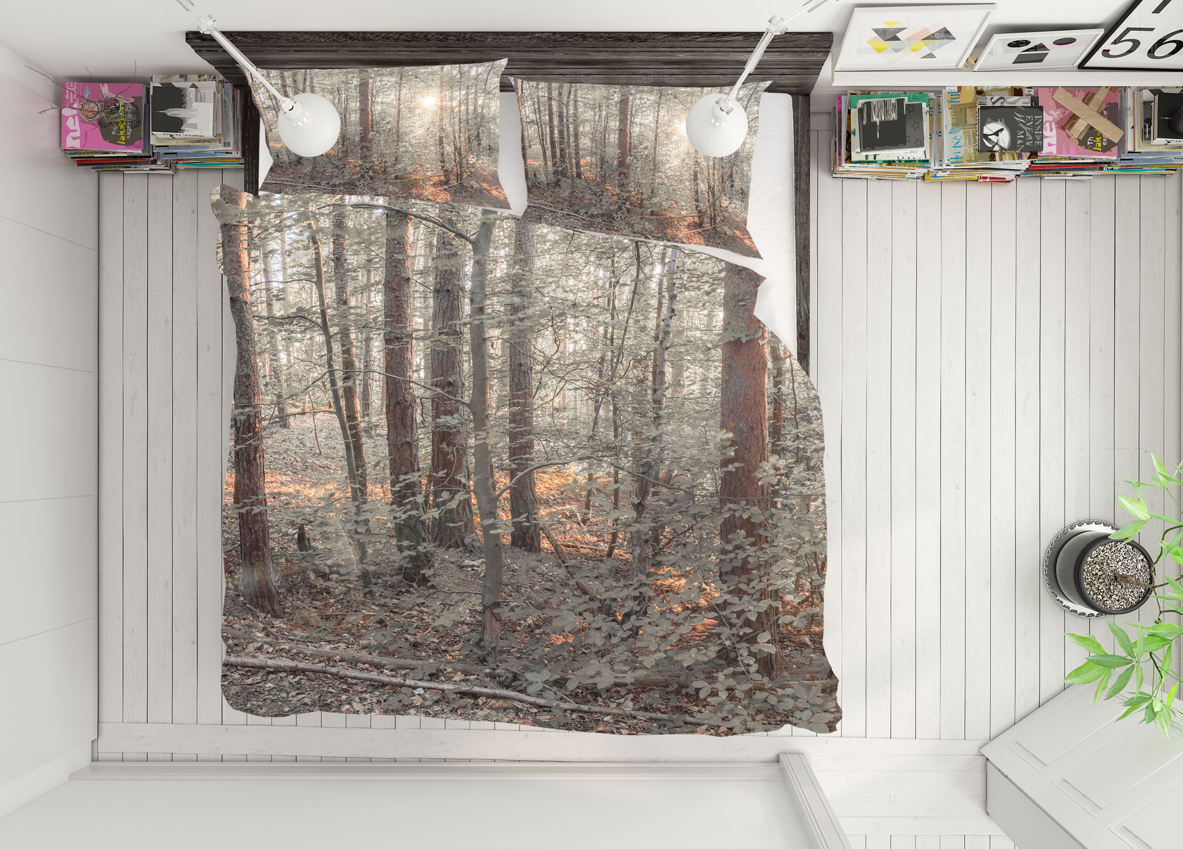 3D Forest Plant 7148 Assaf Frank Bedding Bed Pillowcases Quilt Cover Duvet Cover
