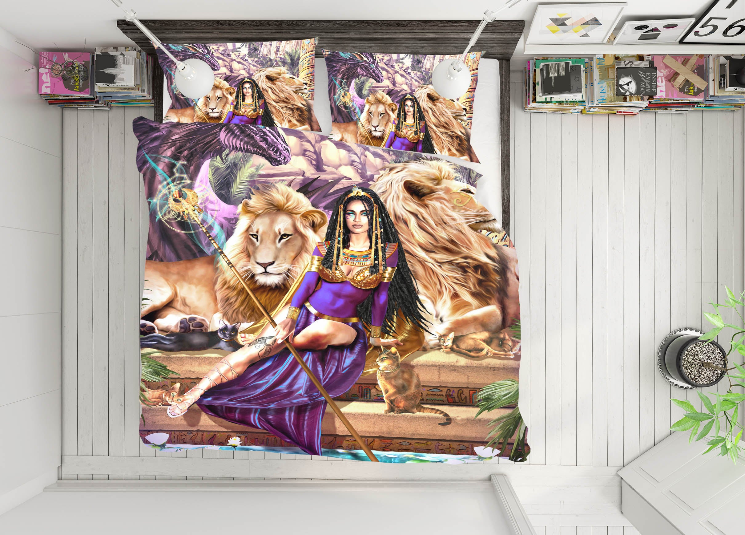 3D Lion Queen 8333 Ruth Thompson Bedding Bed Pillowcases Quilt Cover Duvet Cover
