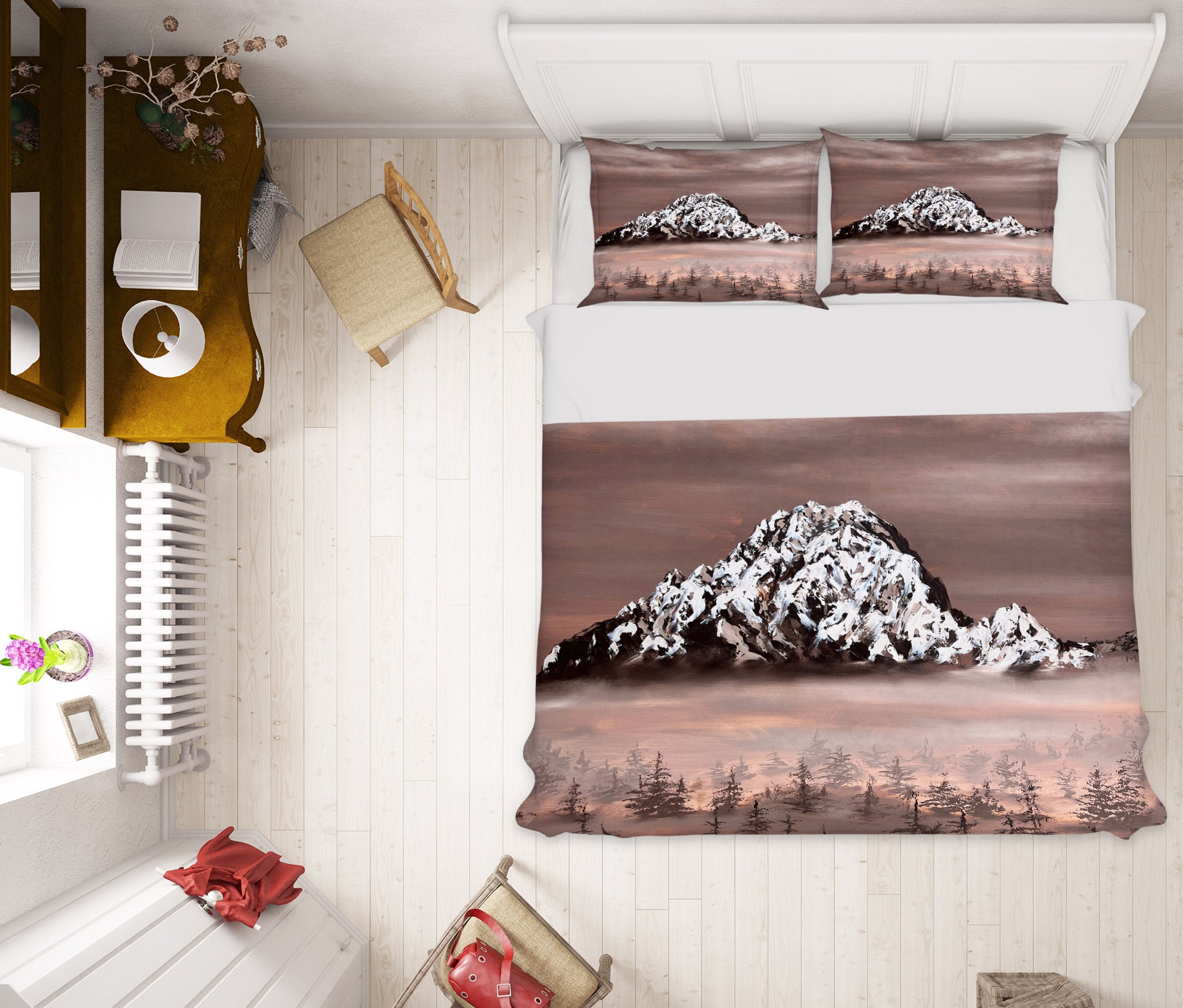 3D Snow Mountain Forest 9795 Marina Zotova Bedding Bed Pillowcases Quilt