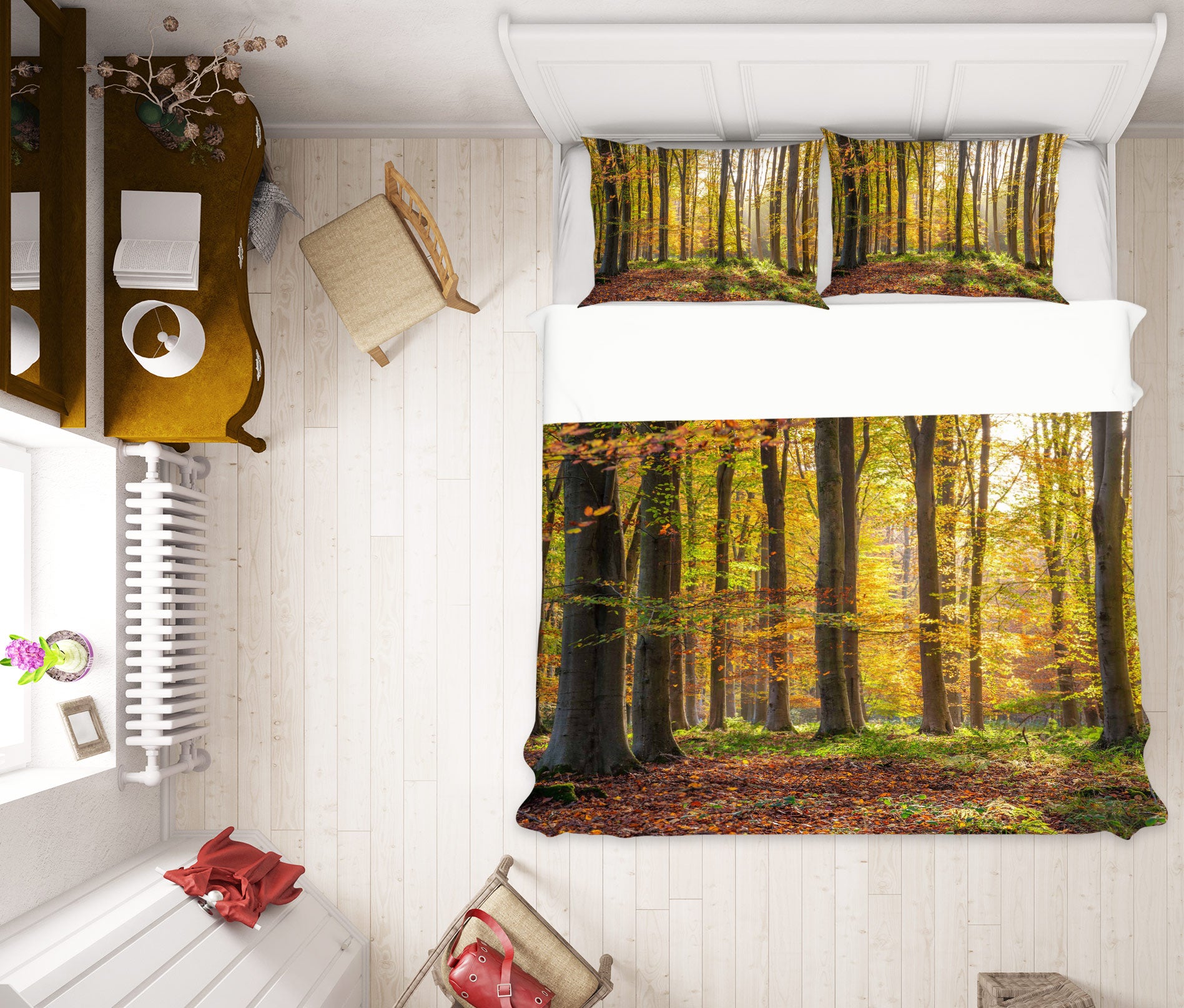 3D Forest Leaves 7013 Assaf Frank Bedding Bed Pillowcases Quilt Cover Duvet Cover