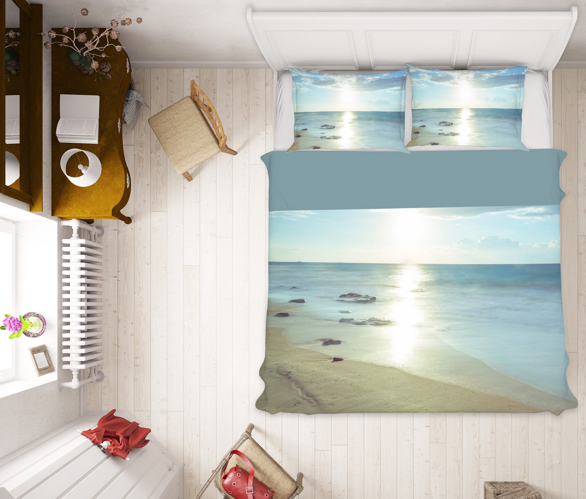 3D Sun Beach Sea 1031 Assaf Frank Bedding Bed Pillowcases Quilt