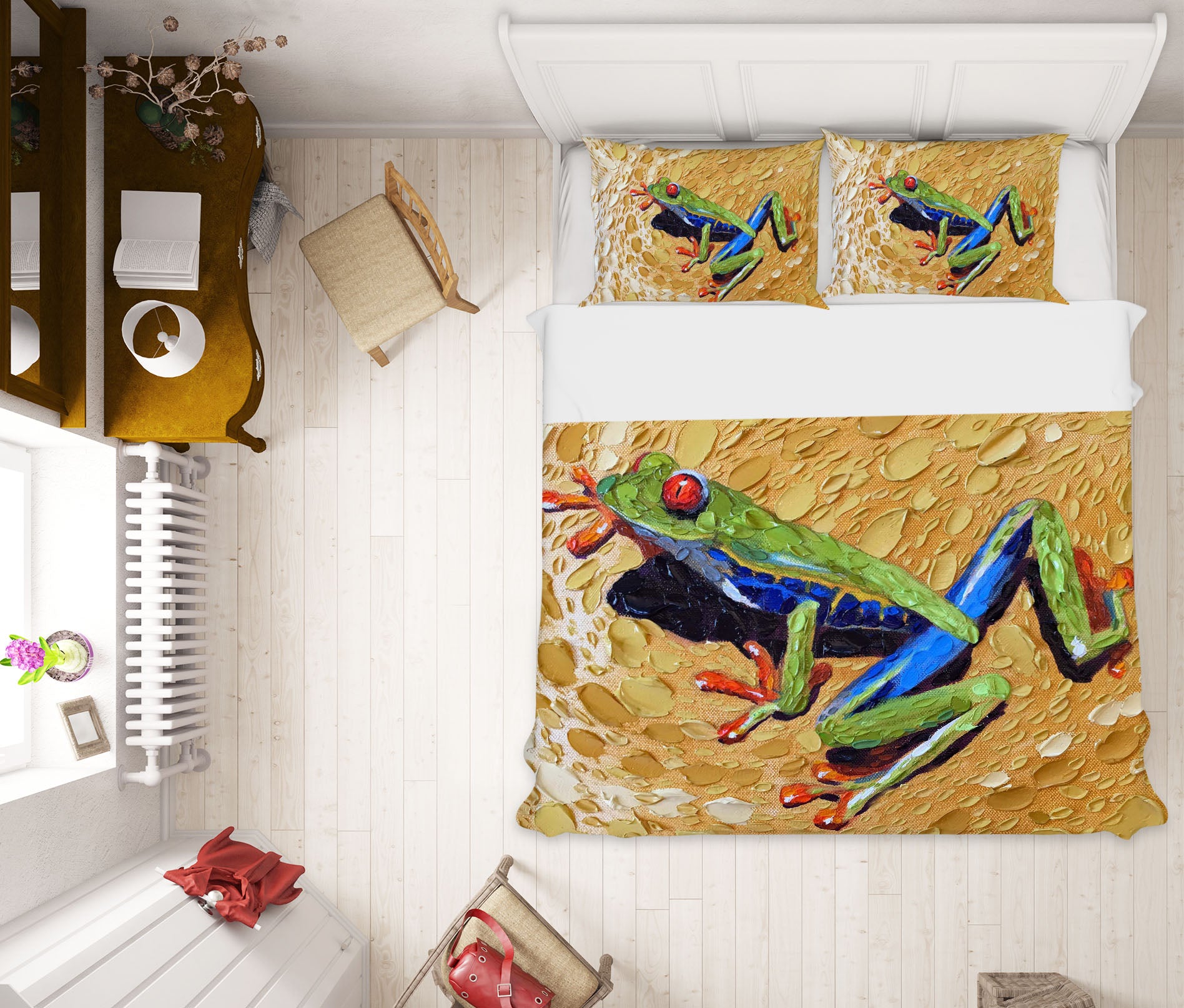 3D Toadly Awesome Frog 2129 Dena Tollefson bedding Bed Pillowcases Quilt