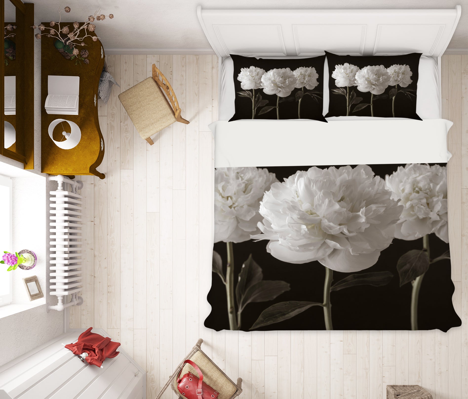 3D White Flower 6920 Assaf Frank Bedding Bed Pillowcases Quilt Cover Duvet Cover