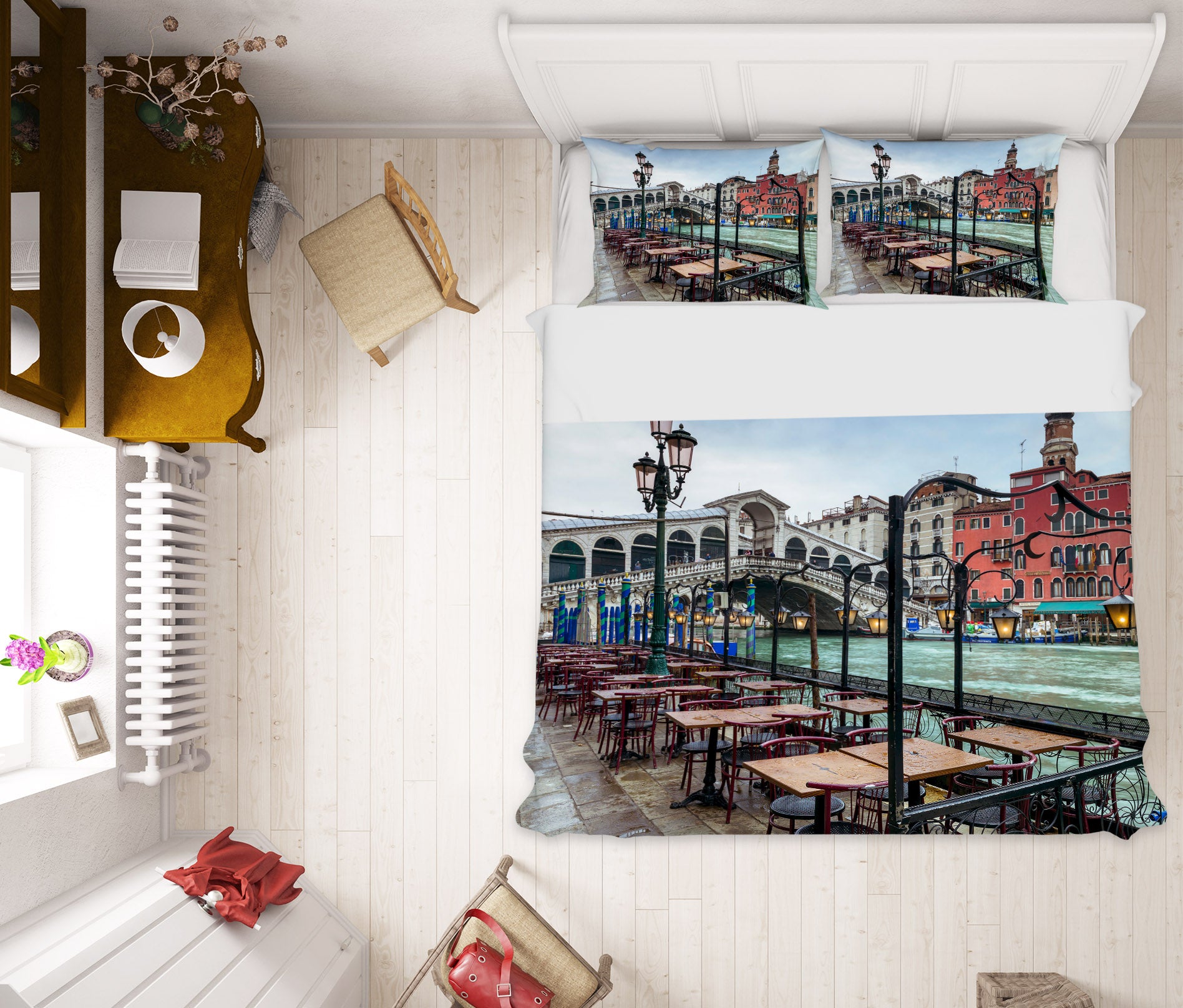 3D Riverside Tables Chairs 85184 Assaf Frank Bedding Bed Pillowcases Quilt